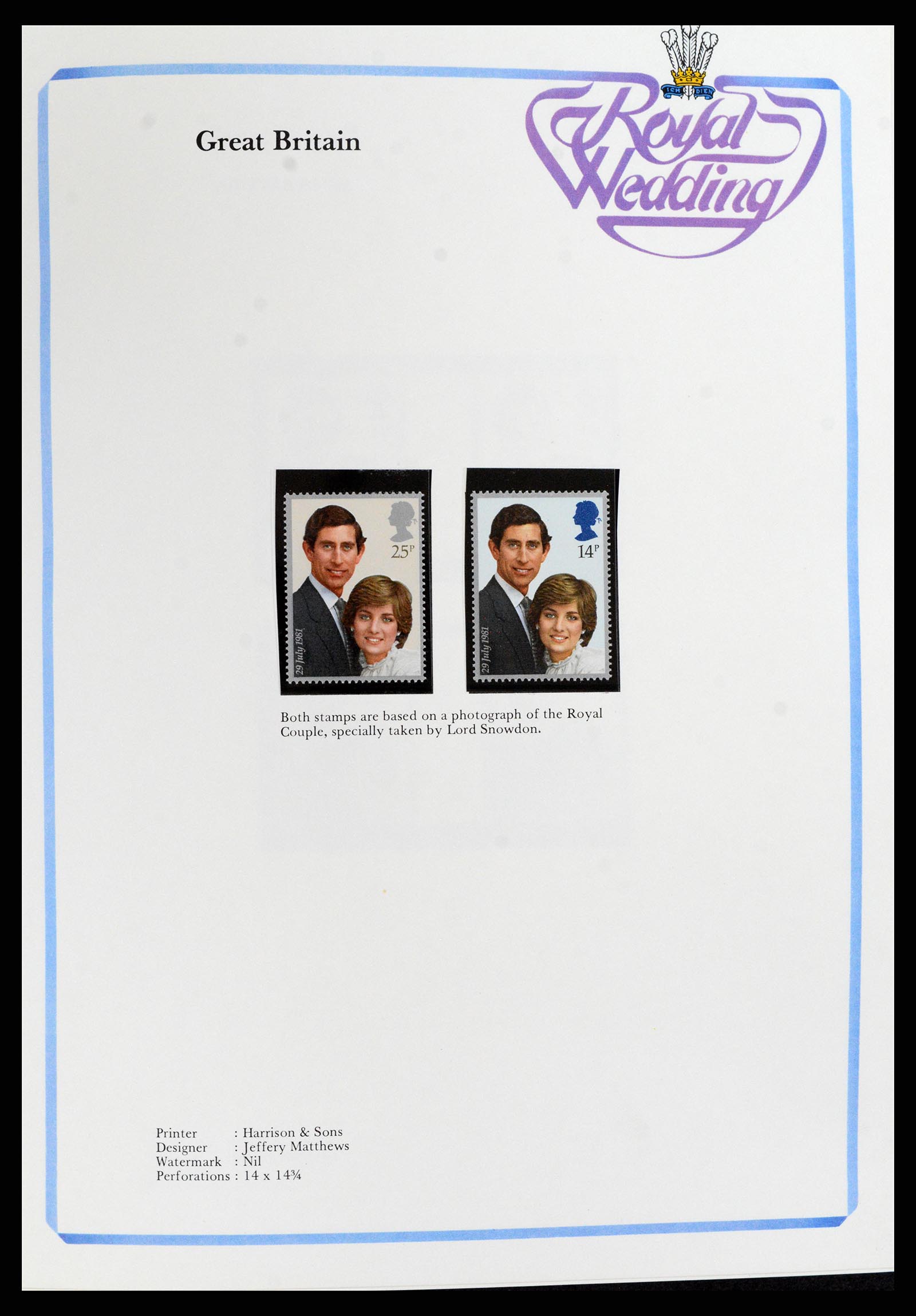 37818 075 - Stamp Collection 37818 Royal Wedding 1981.