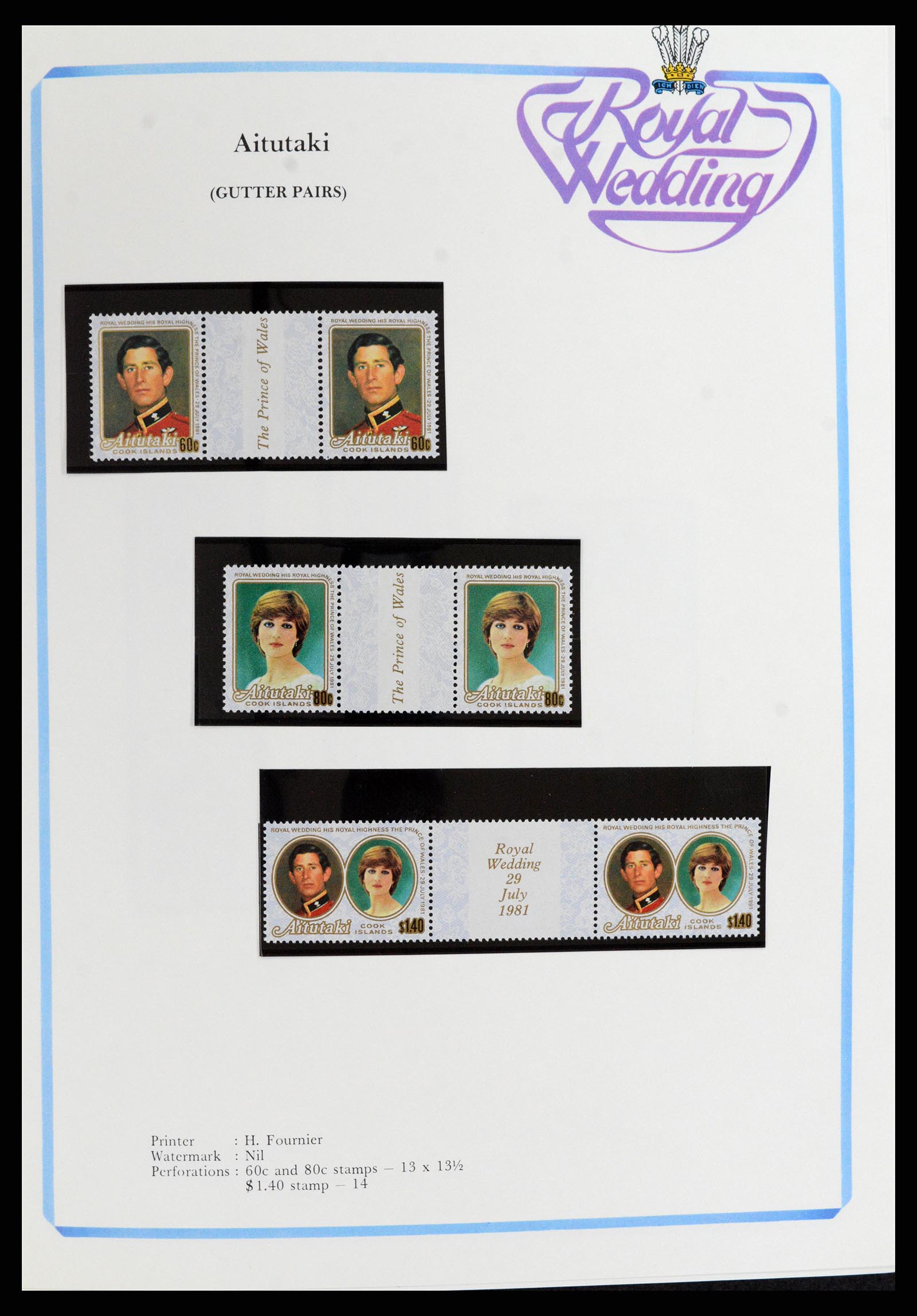 37818 080 - Stamp Collection 37818 Royal Wedding 1981.