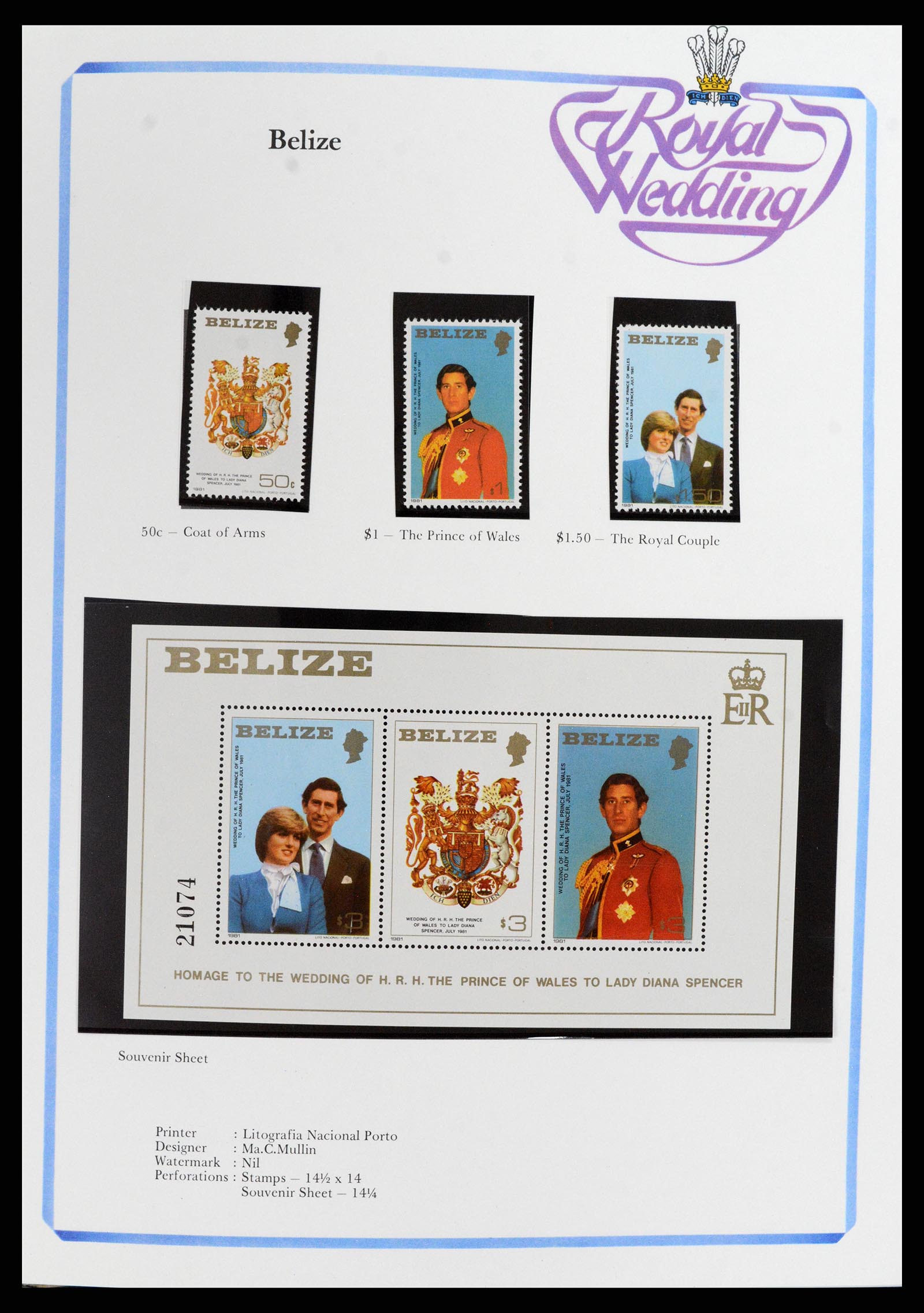 37818 084 - Stamp Collection 37818 Royal Wedding 1981.