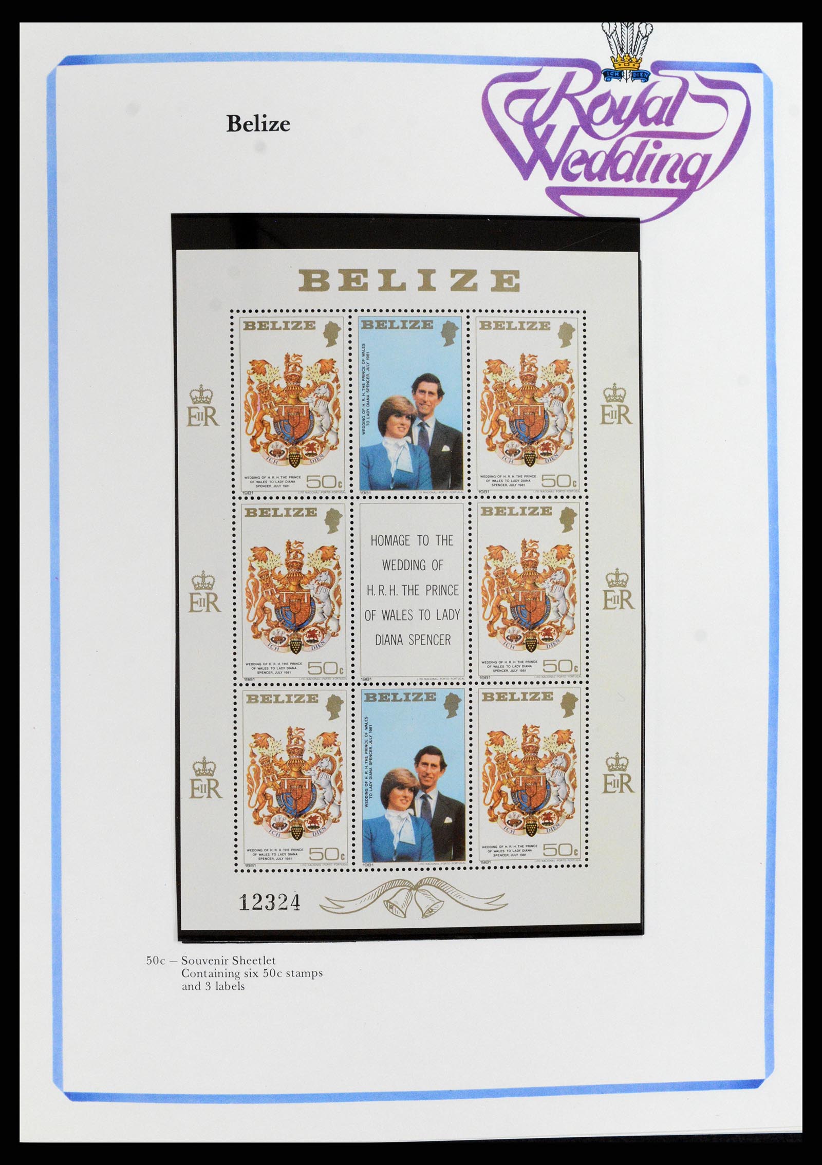 37818 086 - Stamp Collection 37818 Royal Wedding 1981.
