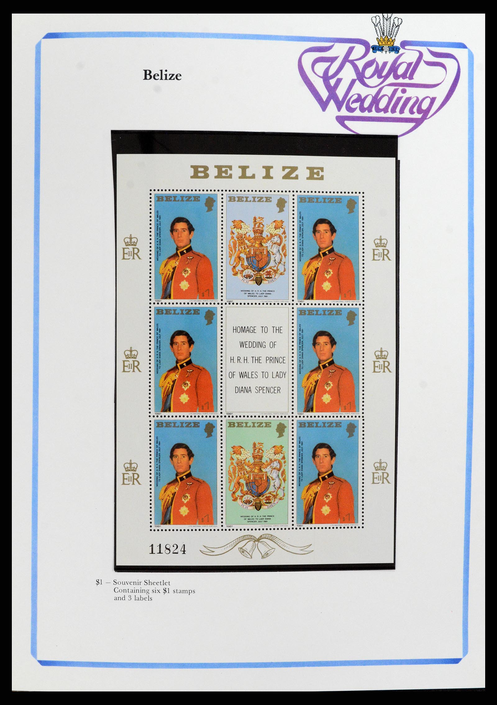 37818 087 - Stamp Collection 37818 Royal Wedding 1981.