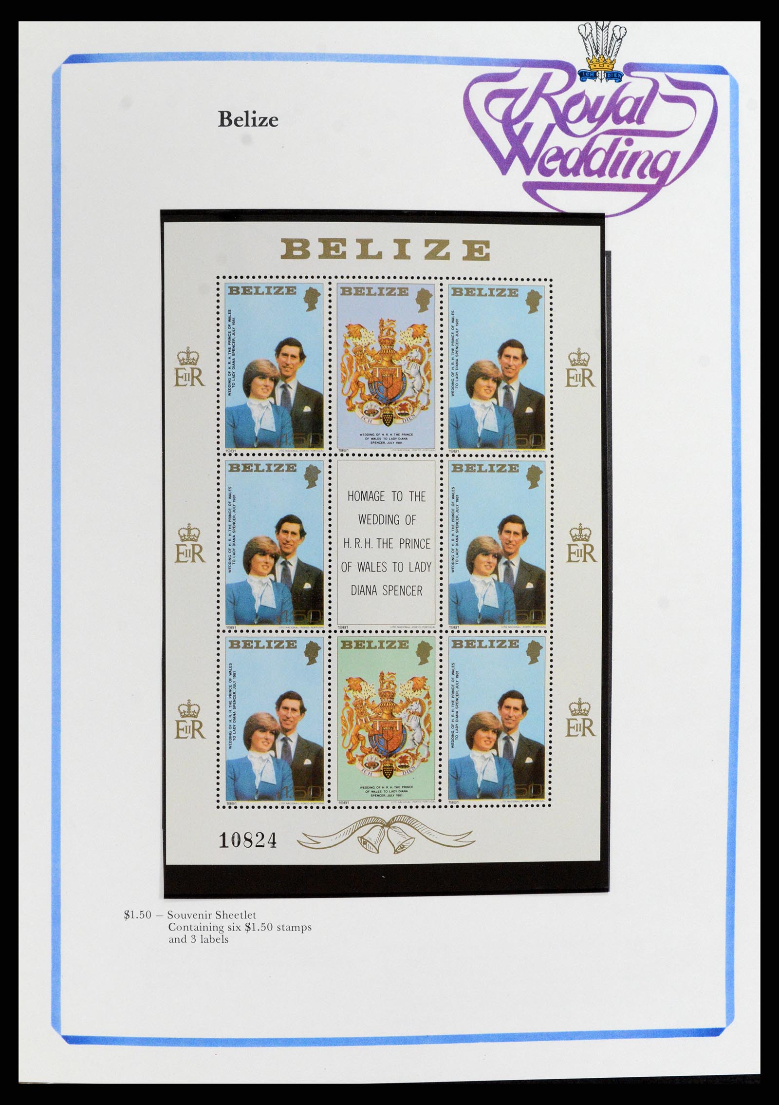 37818 088 - Stamp Collection 37818 Royal Wedding 1981.