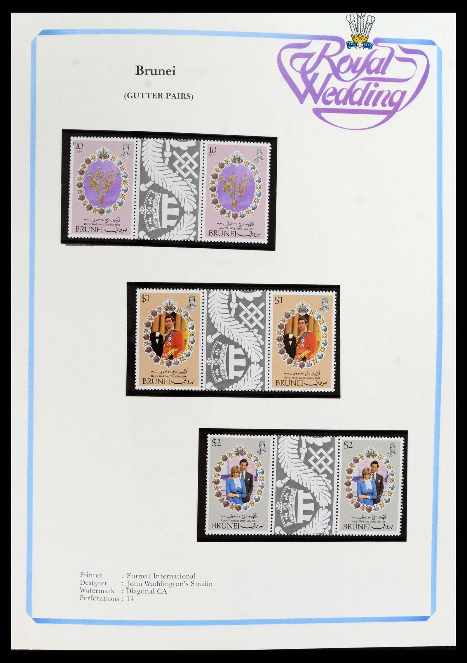 37818 090 - Stamp Collection 37818 Royal Wedding 1981.