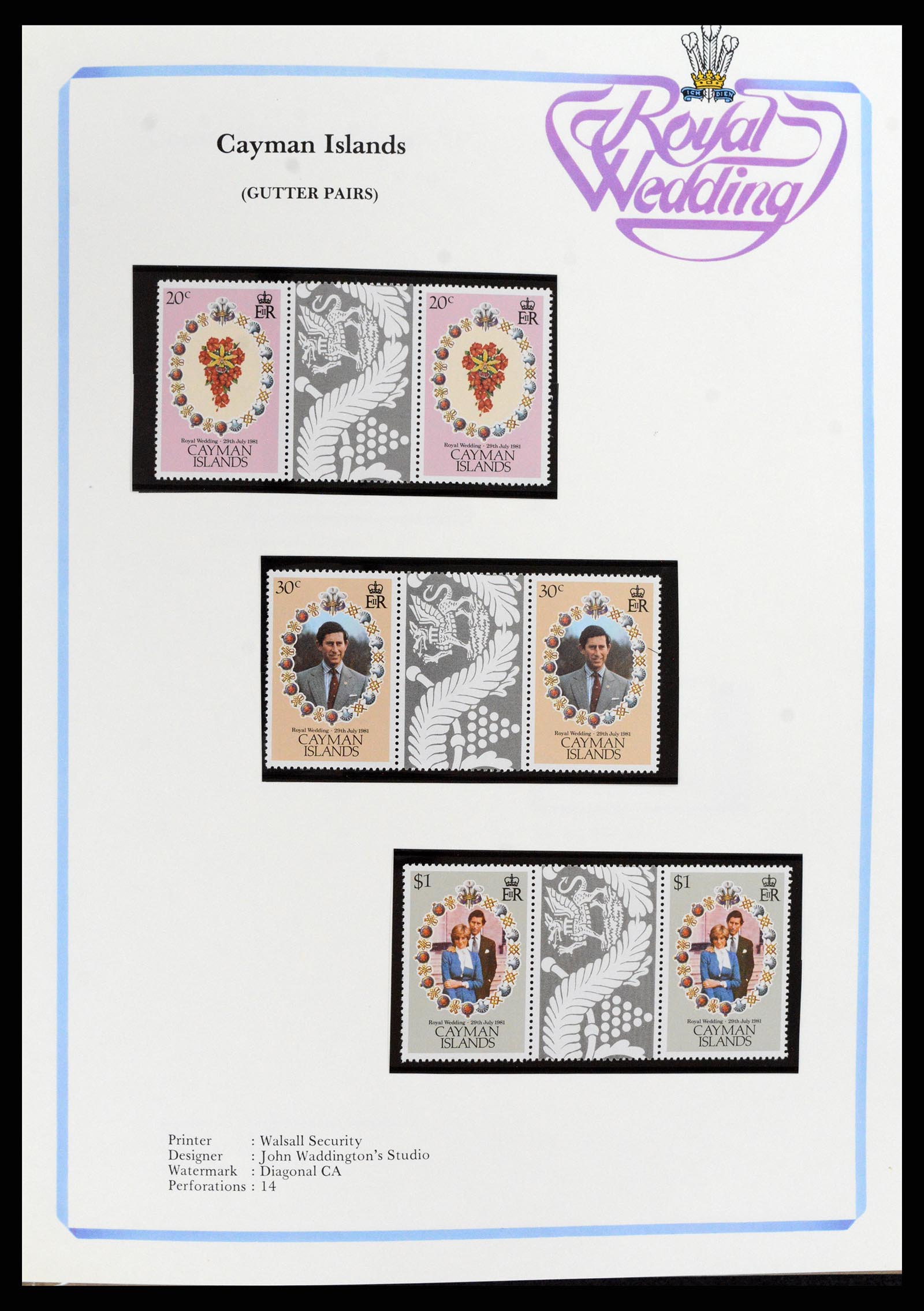 37818 092 - Stamp Collection 37818 Royal Wedding 1981.