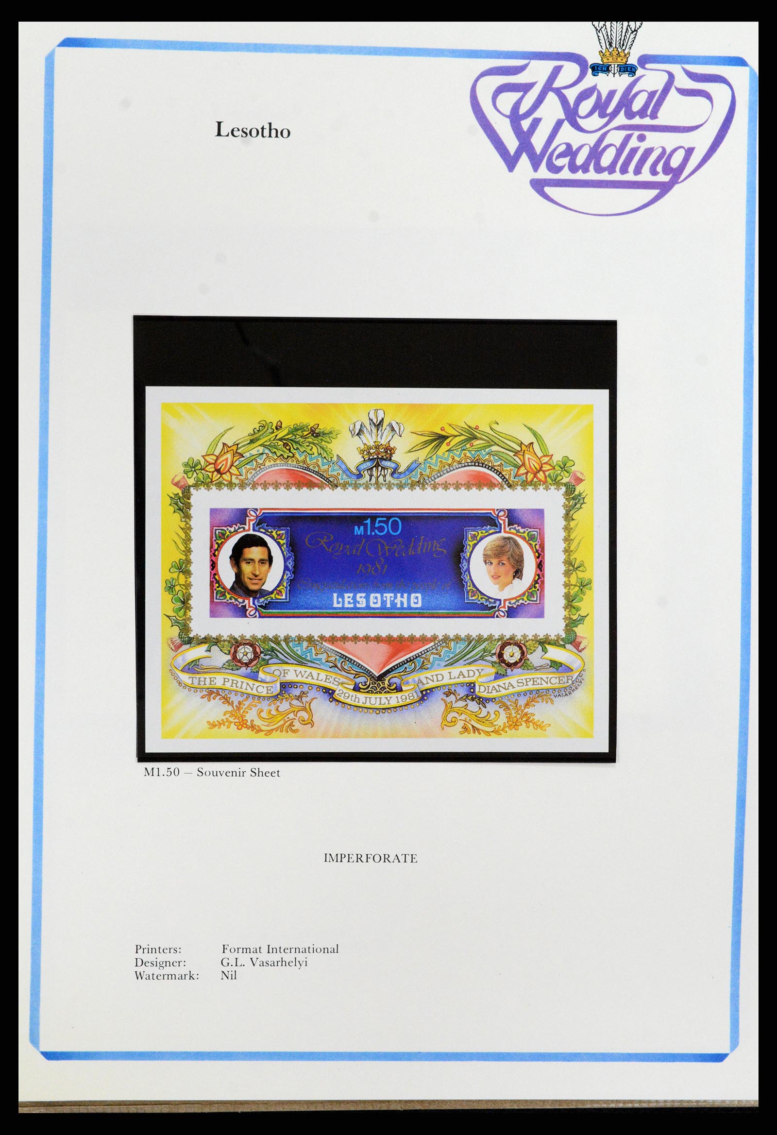 37818 290 - Stamp Collection 37818 Royal Wedding 1981.