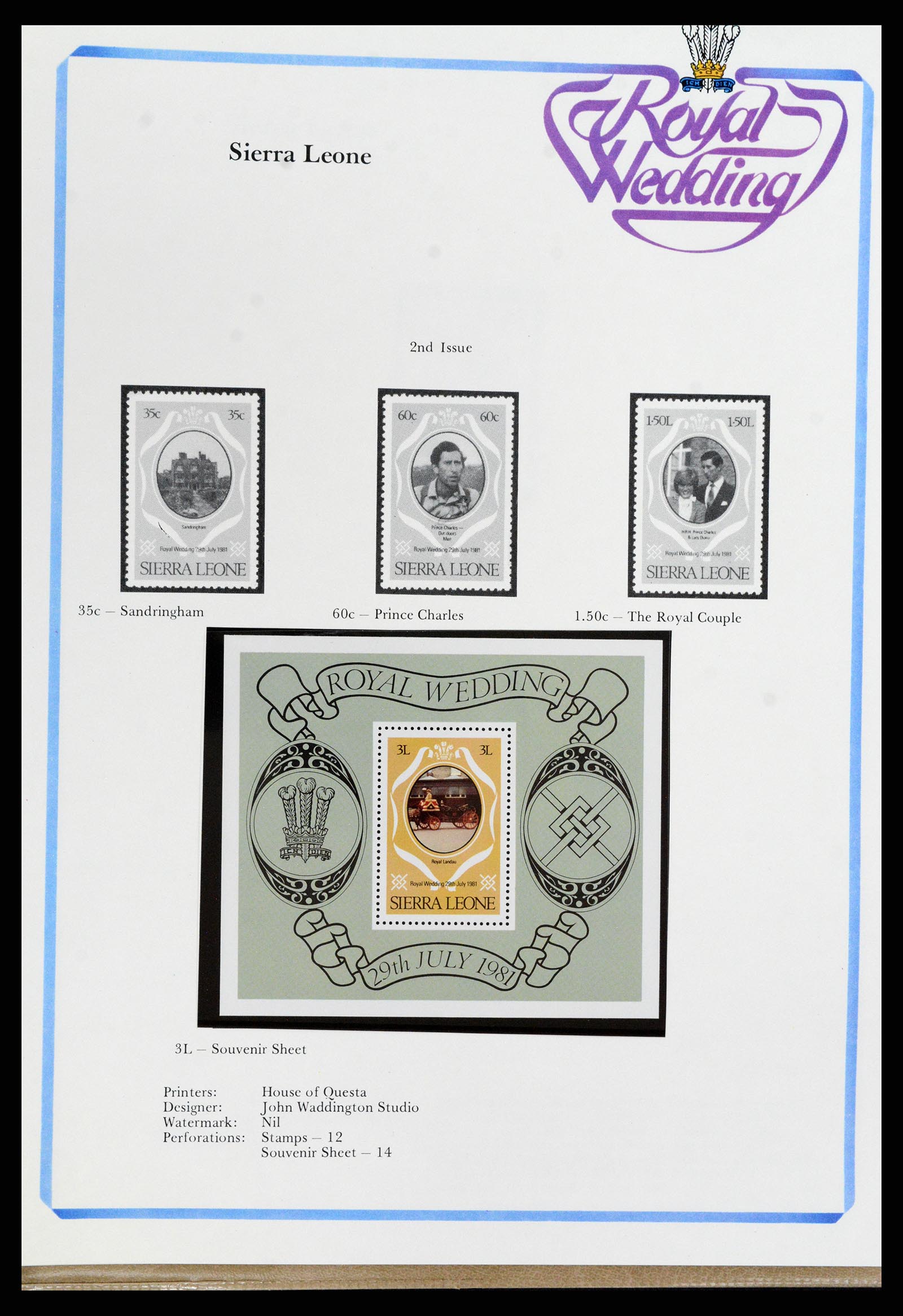 37818 311 - Stamp Collection 37818 Royal Wedding 1981.