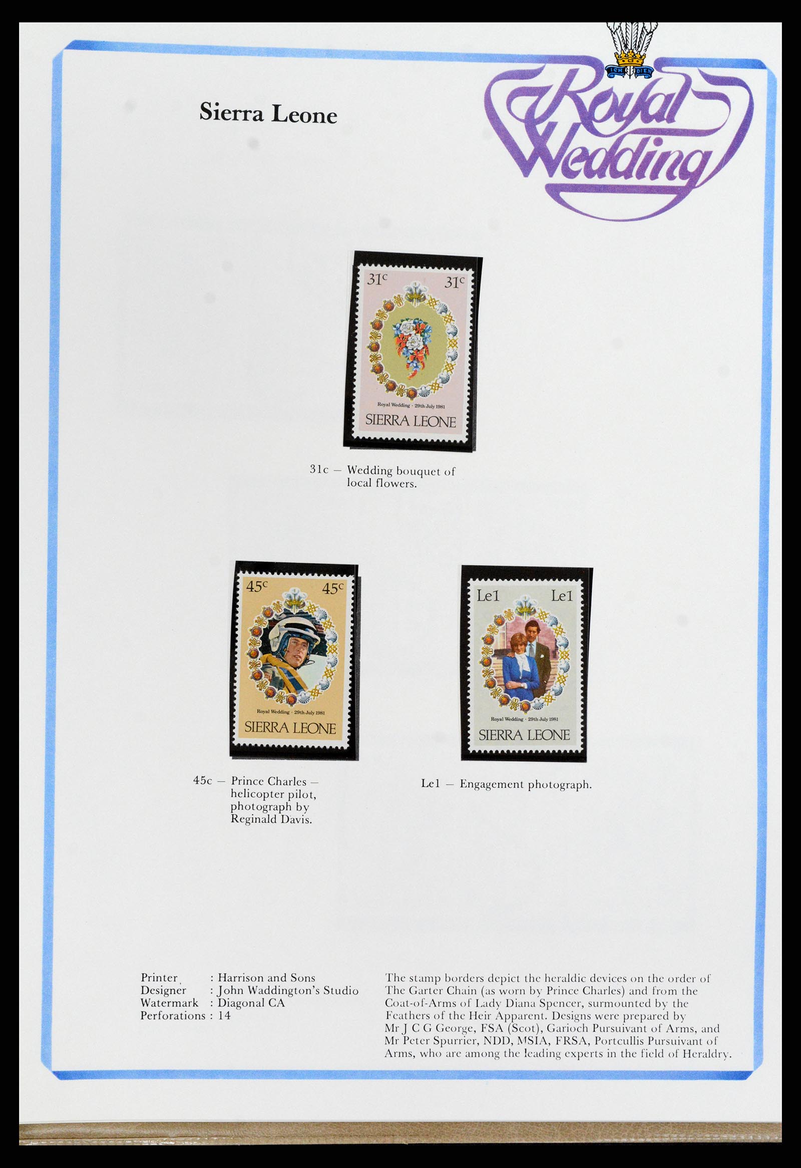 37818 312 - Stamp Collection 37818 Royal Wedding 1981.