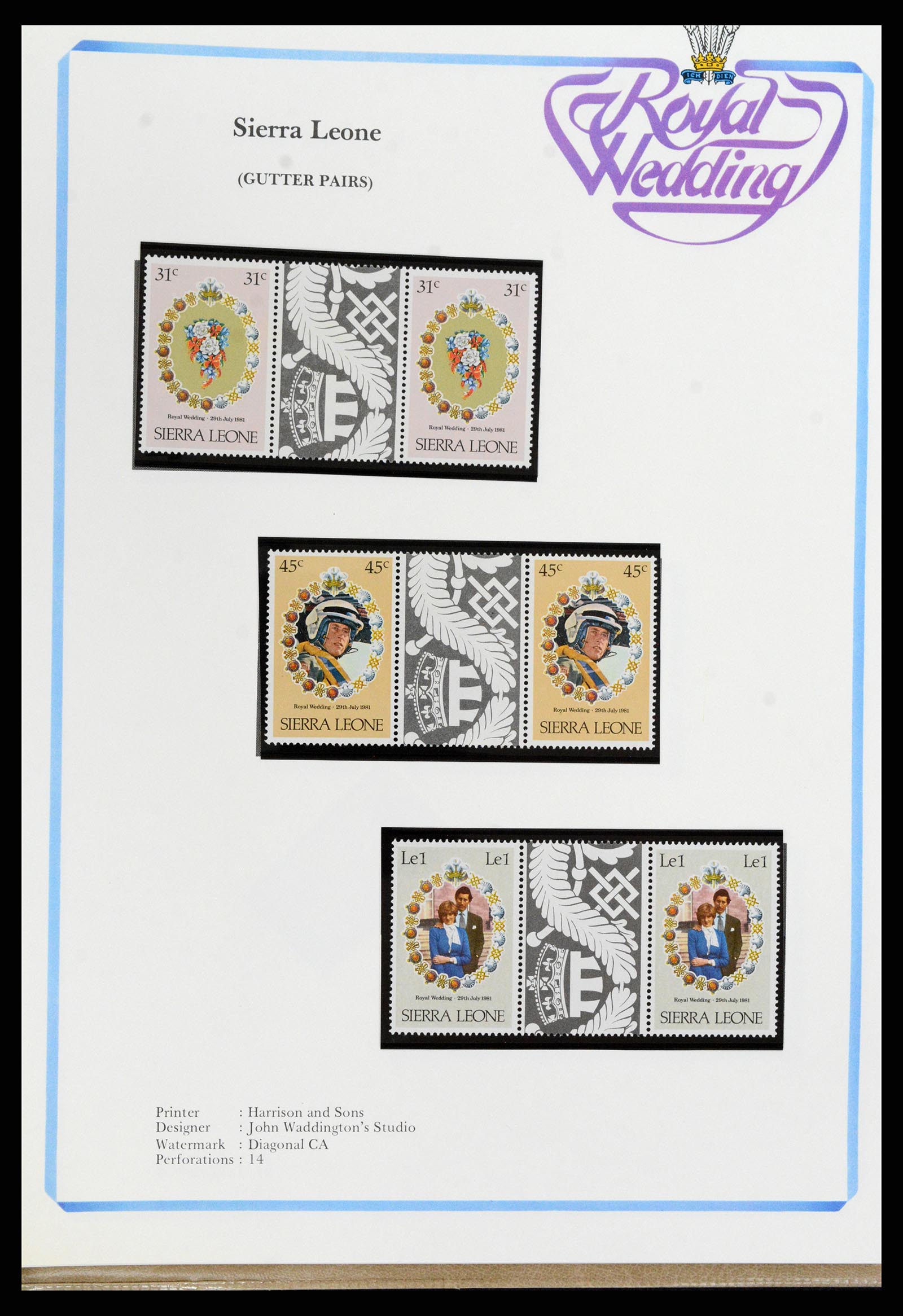 37818 313 - Stamp Collection 37818 Royal Wedding 1981.