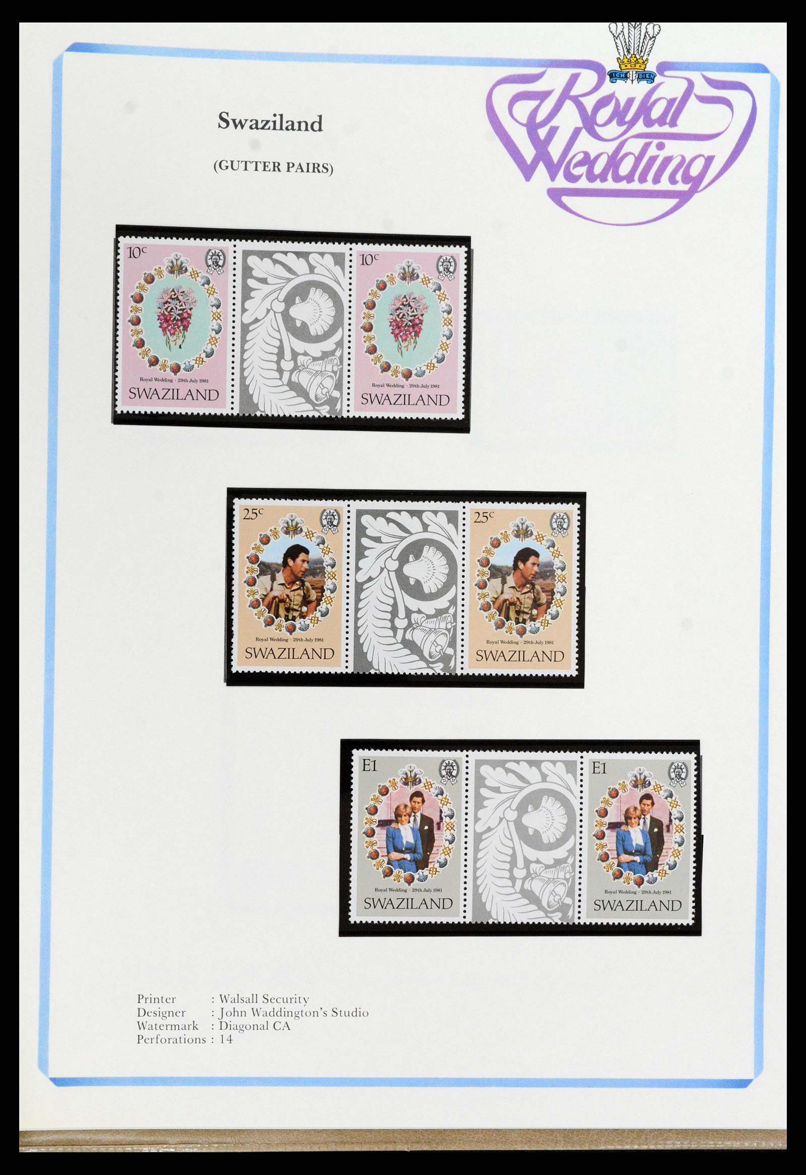 37818 316 - Stamp Collection 37818 Royal Wedding 1981.