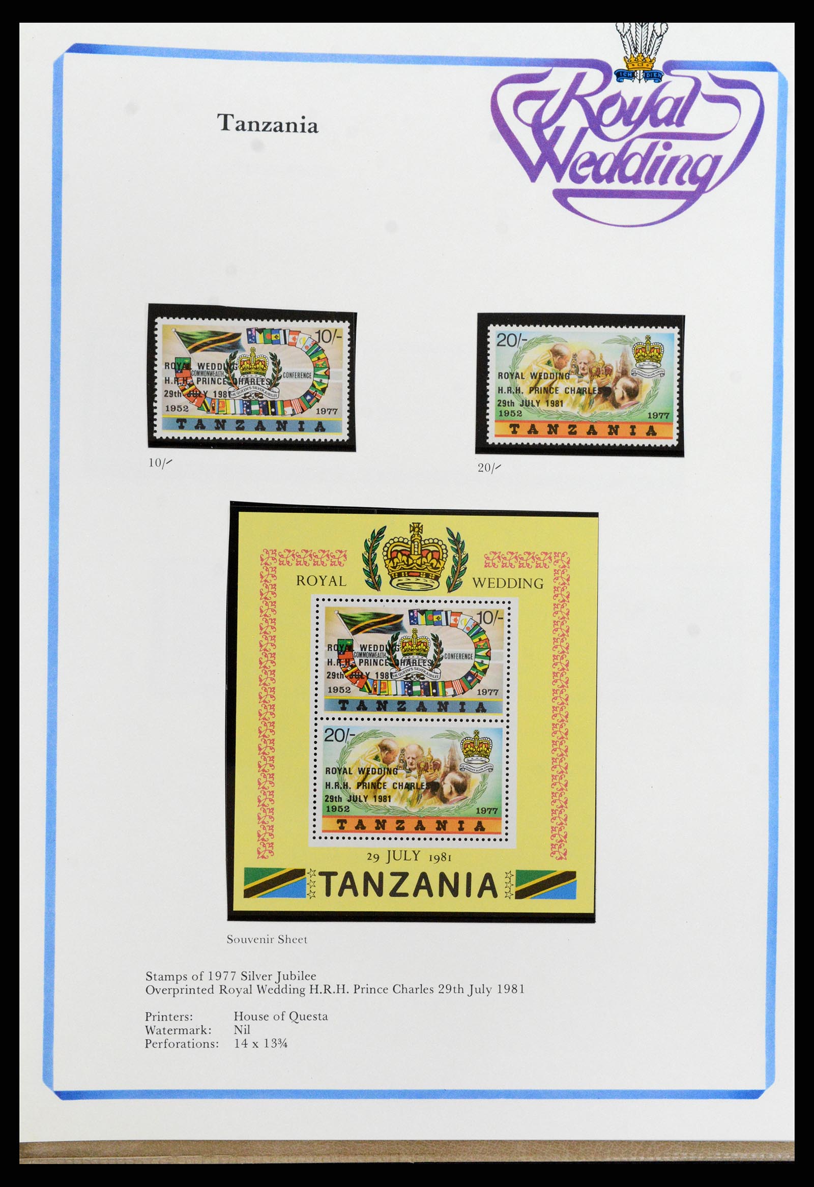 37818 317 - Stamp Collection 37818 Royal Wedding 1981.