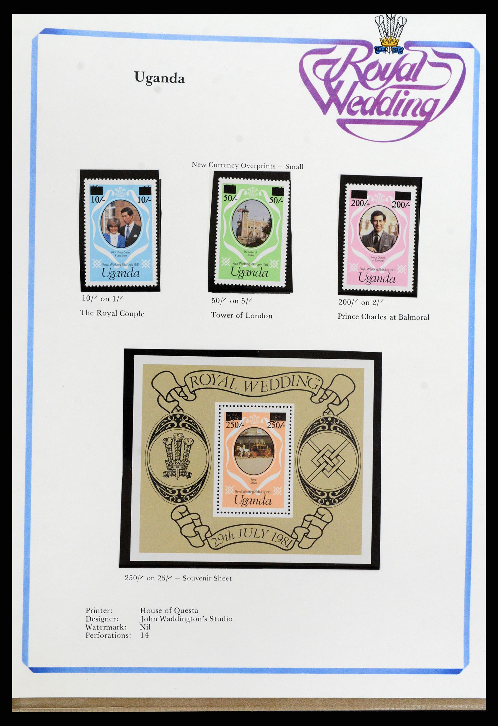 37818 319 - Stamp Collection 37818 Royal Wedding 1981.