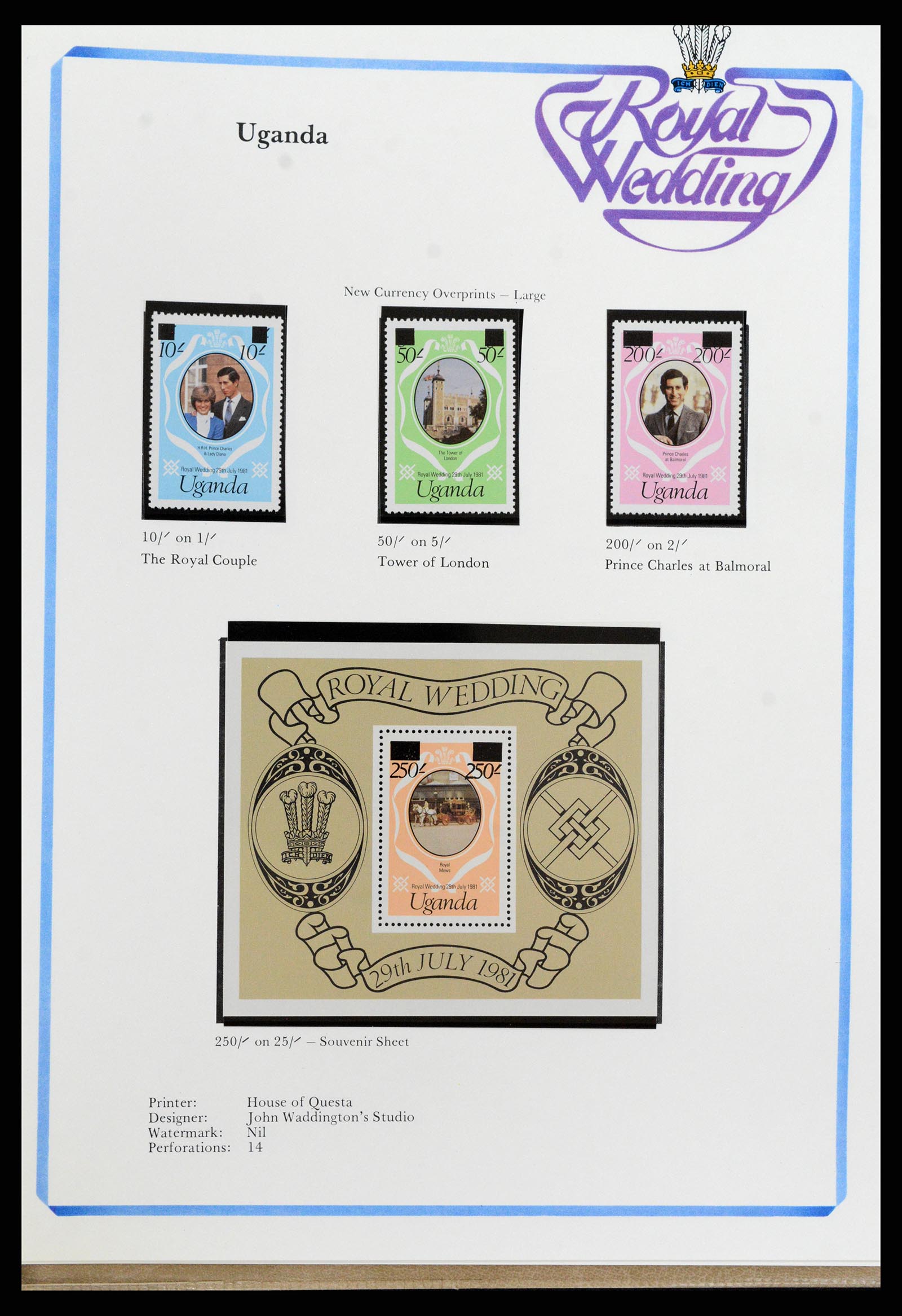 37818 320 - Stamp Collection 37818 Royal Wedding 1981.