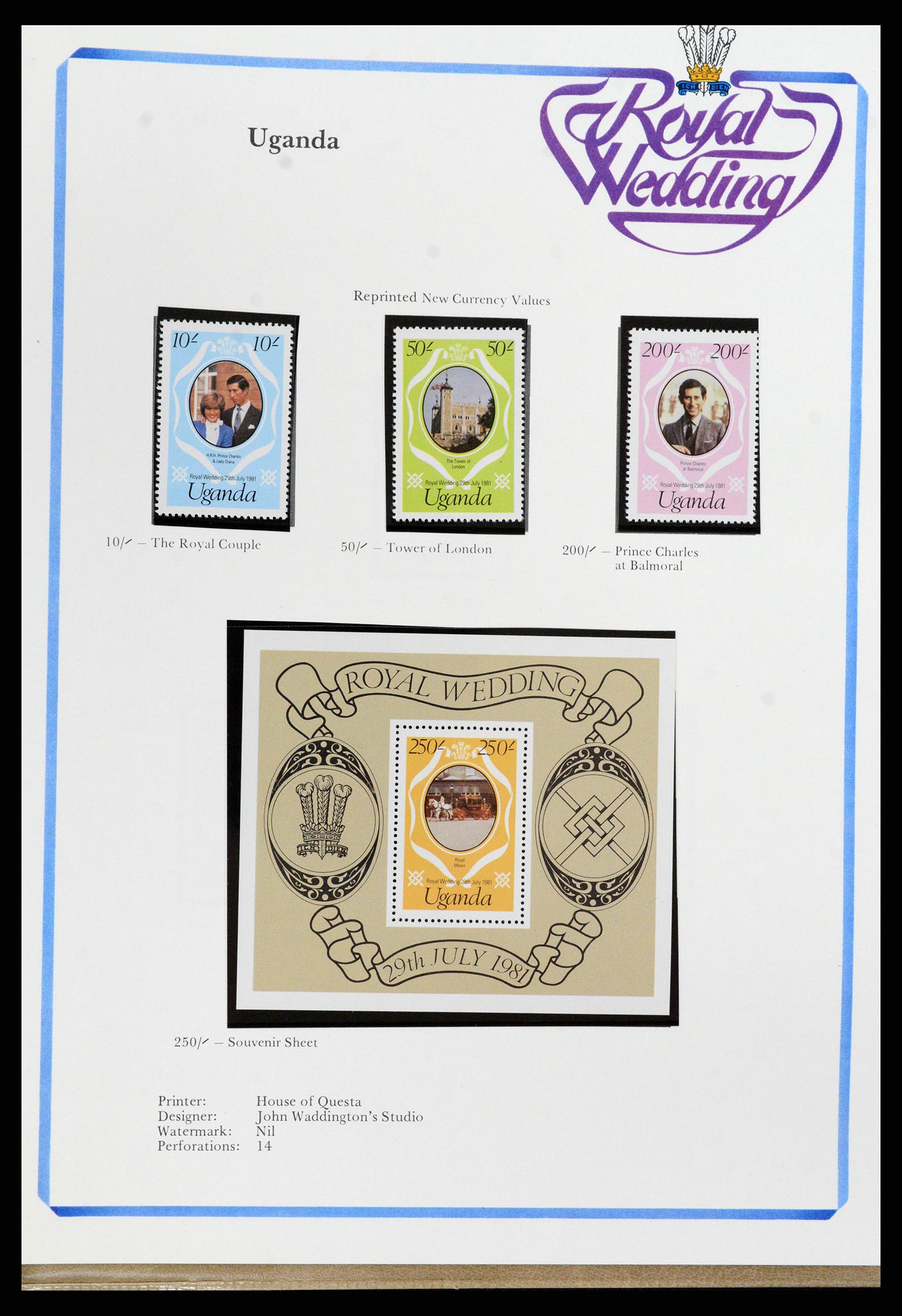 37818 321 - Stamp Collection 37818 Royal Wedding 1981.