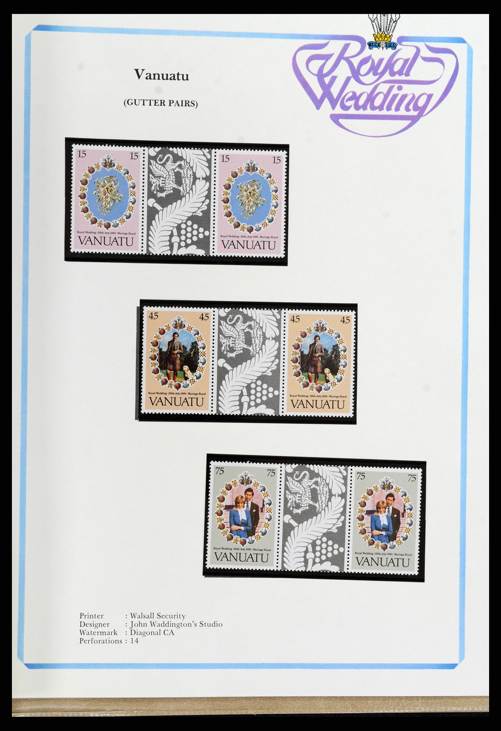 37818 330 - Stamp Collection 37818 Royal Wedding 1981.