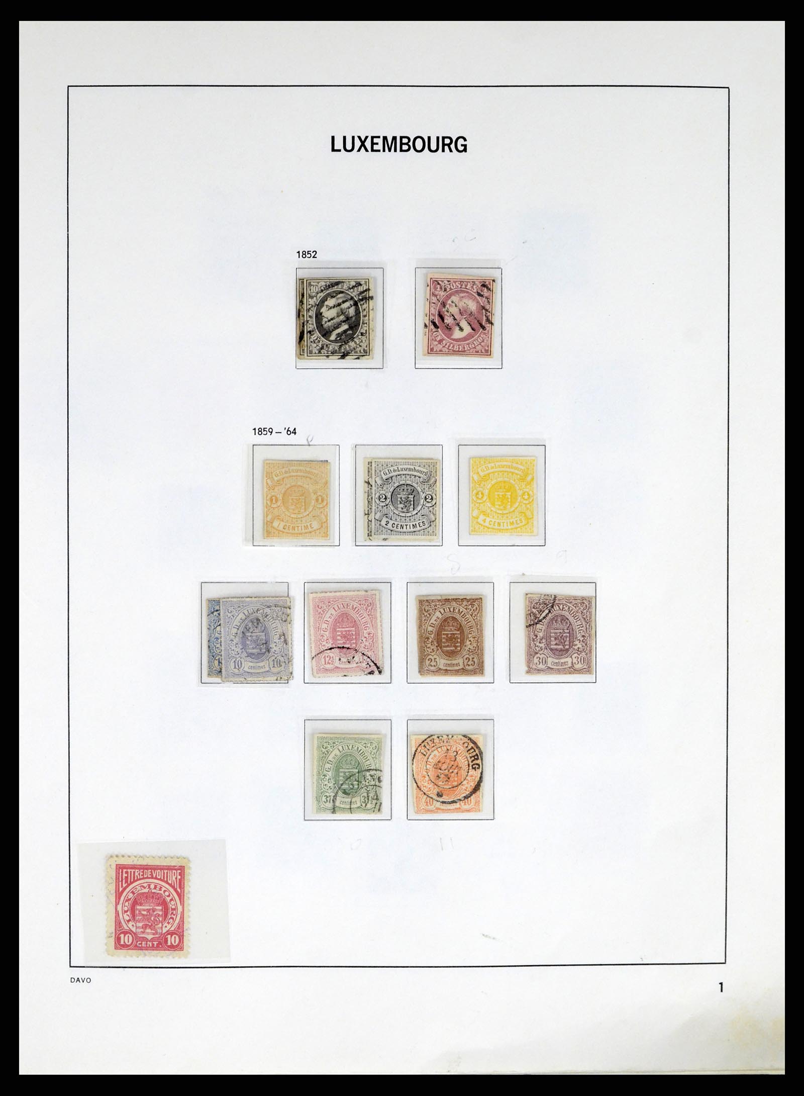 37820 001 - Stamp Collection 37820 Luxembourg 1852-2021!