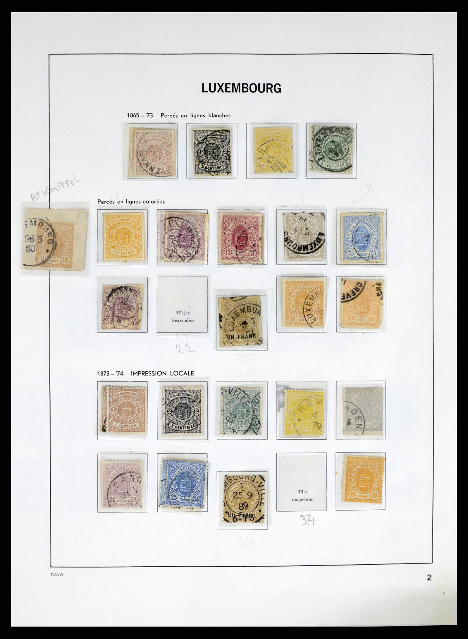 37820 002 - Stamp Collection 37820 Luxembourg 1852-2021!