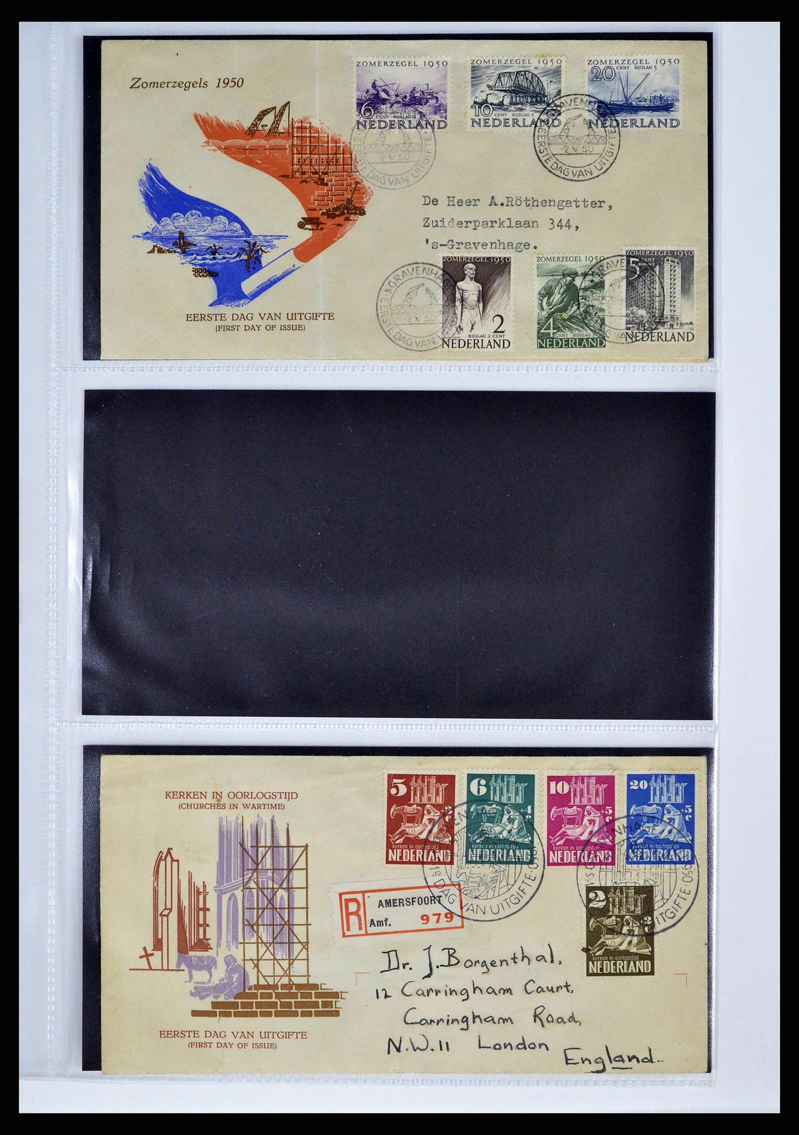 37821 0002 - Postzegelverzameling 37821 Nederland FDC's 1950-2012.