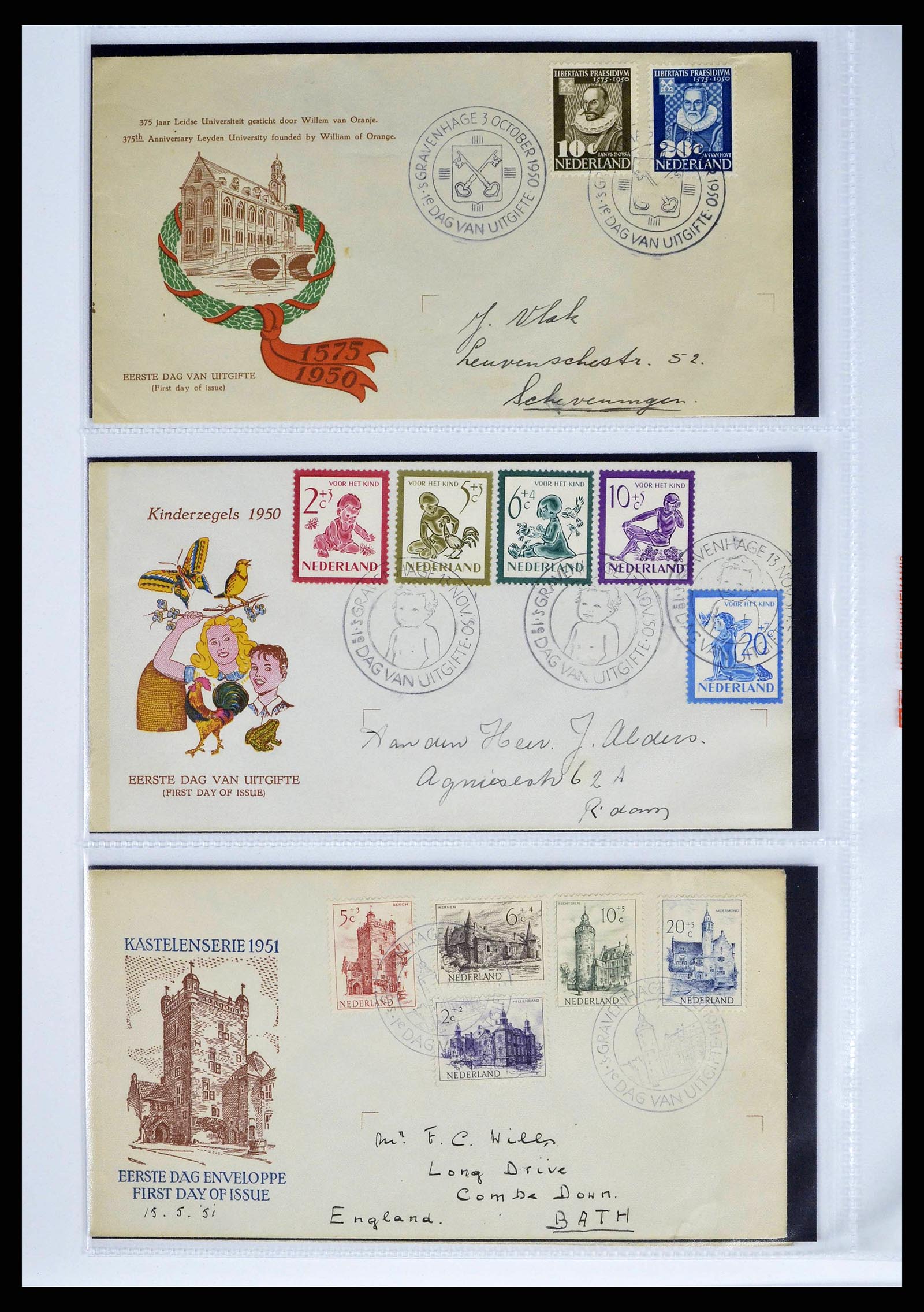 37821 0003 - Postzegelverzameling 37821 Nederland FDC's 1950-2012.