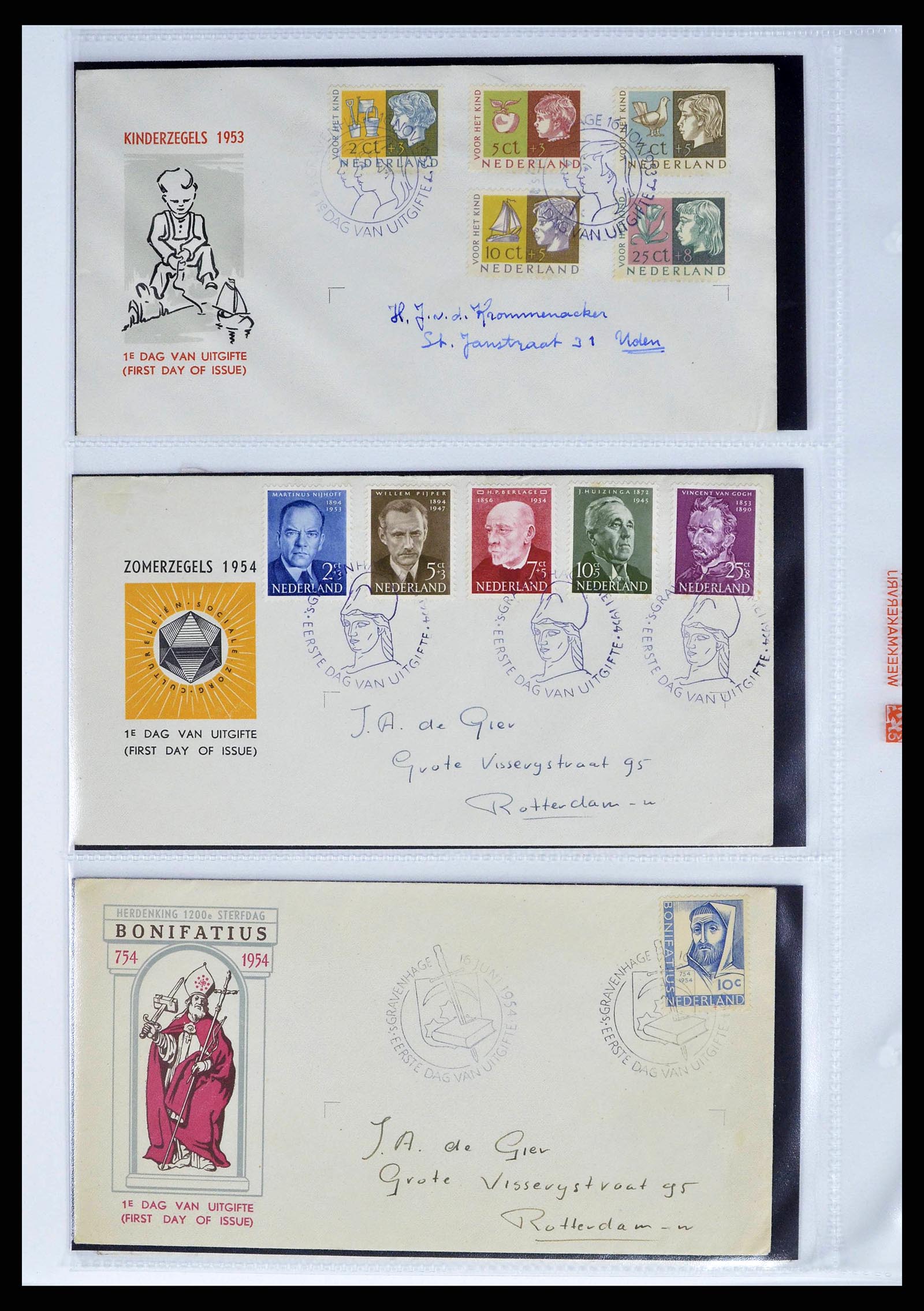 37821 0007 - Postzegelverzameling 37821 Nederland FDC's 1950-2012.