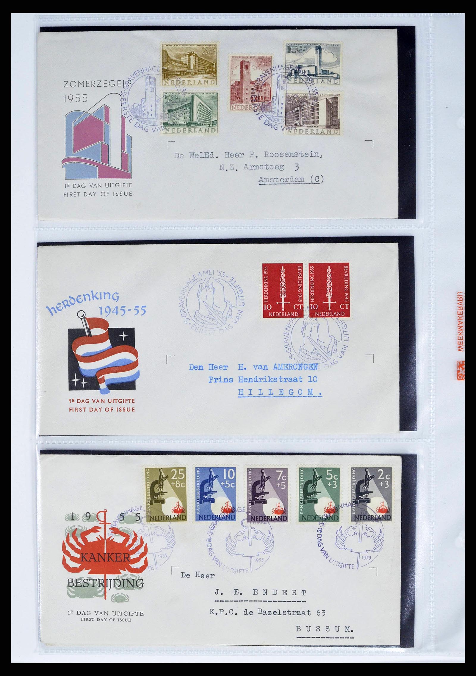 37821 0009 - Postzegelverzameling 37821 Nederland FDC's 1950-2012.
