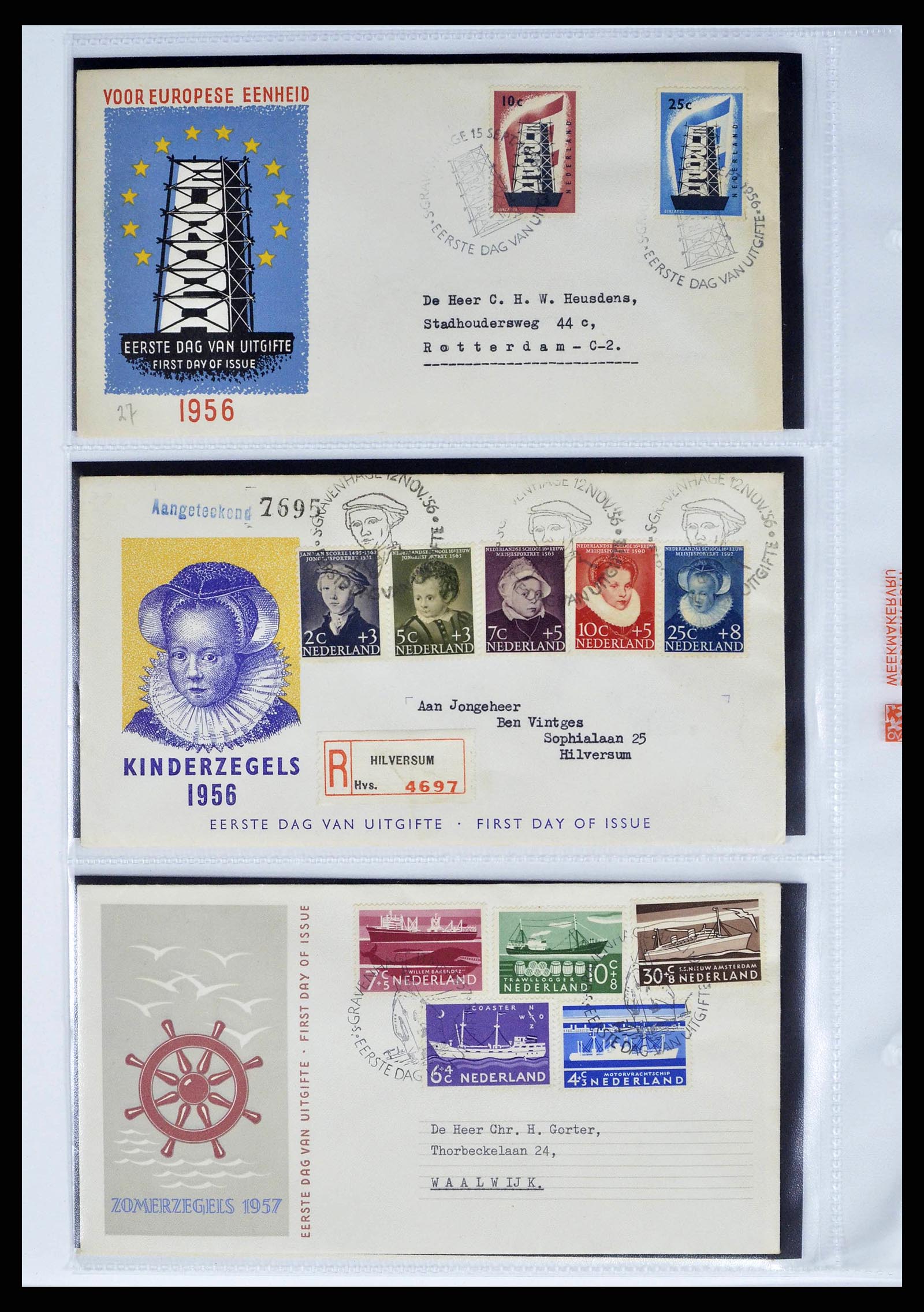 37821 0011 - Postzegelverzameling 37821 Nederland FDC's 1950-2012.