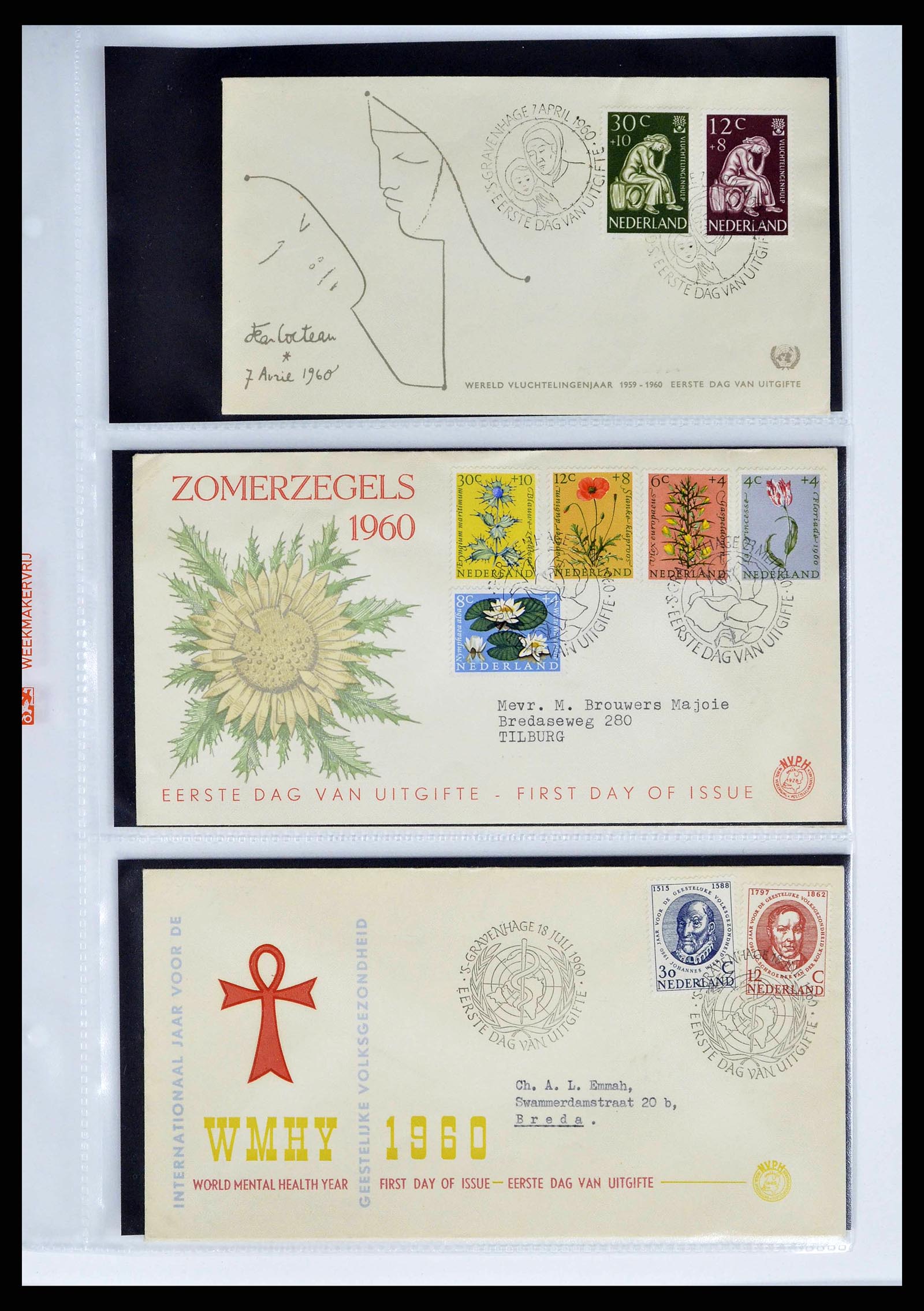 37821 0016 - Postzegelverzameling 37821 Nederland FDC's 1950-2012.