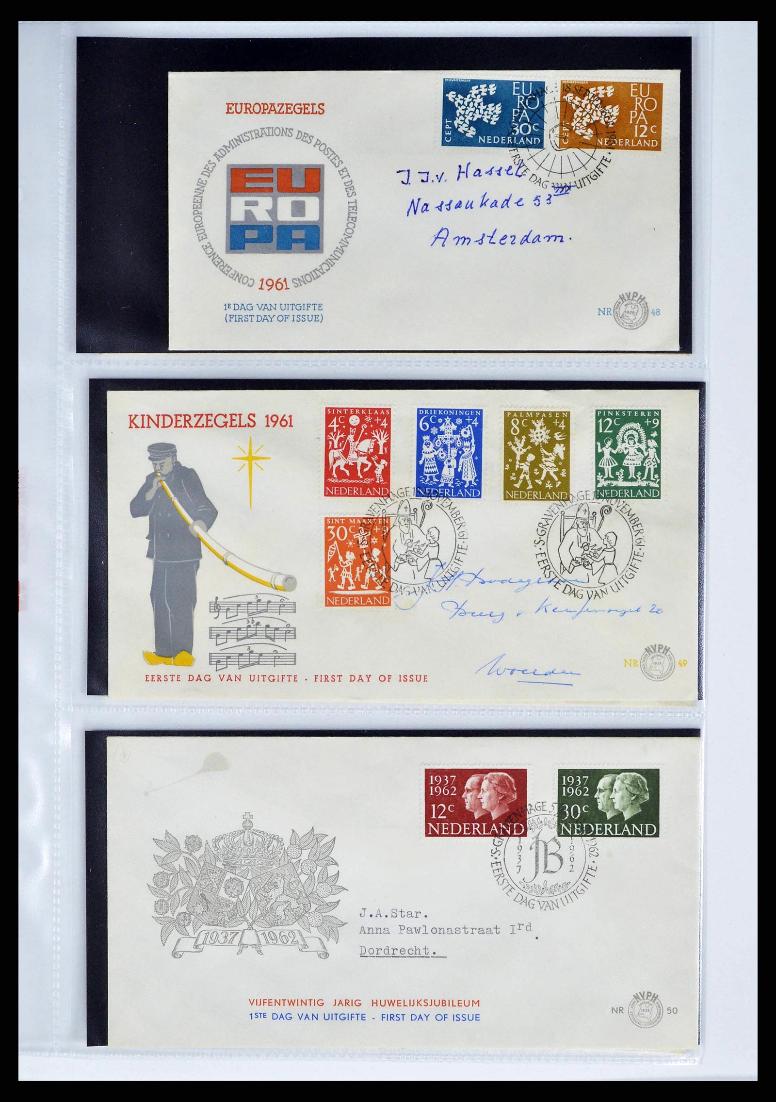 37821 0018 - Postzegelverzameling 37821 Nederland FDC's 1950-2012.