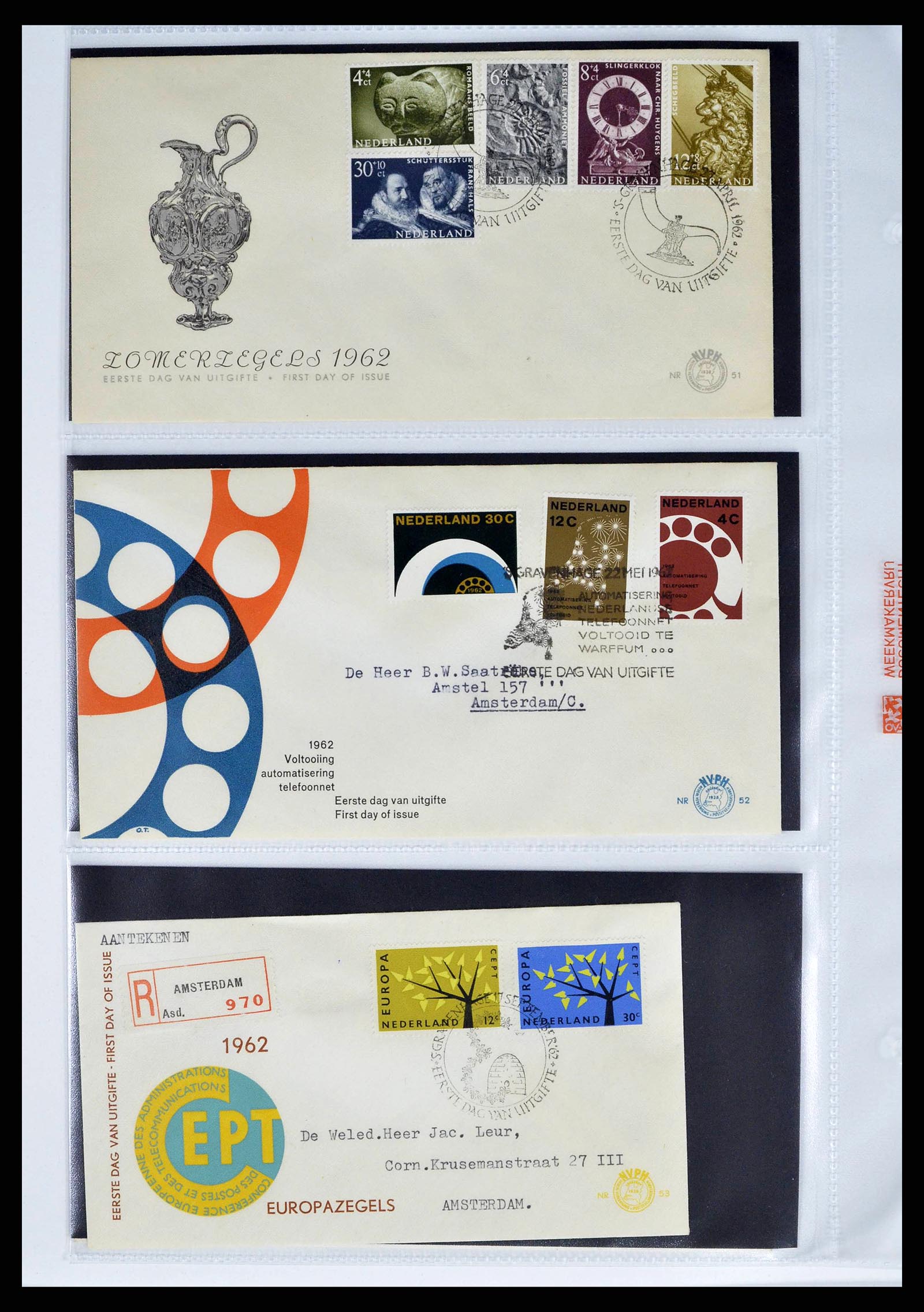 37821 0019 - Postzegelverzameling 37821 Nederland FDC's 1950-2012.