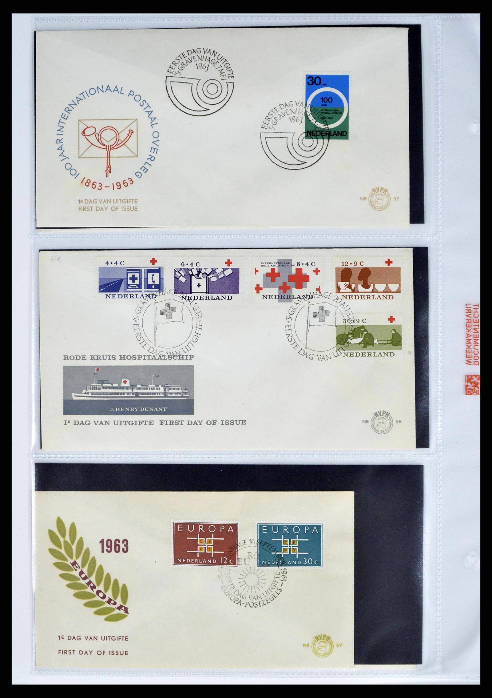37821 0021 - Stamp collection 37821 Netherlands FDC's 1950-2012.
