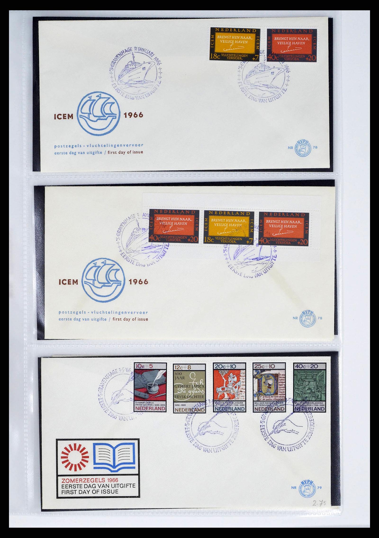 37821 0030 - Stamp collection 37821 Netherlands FDC's 1950-2012.