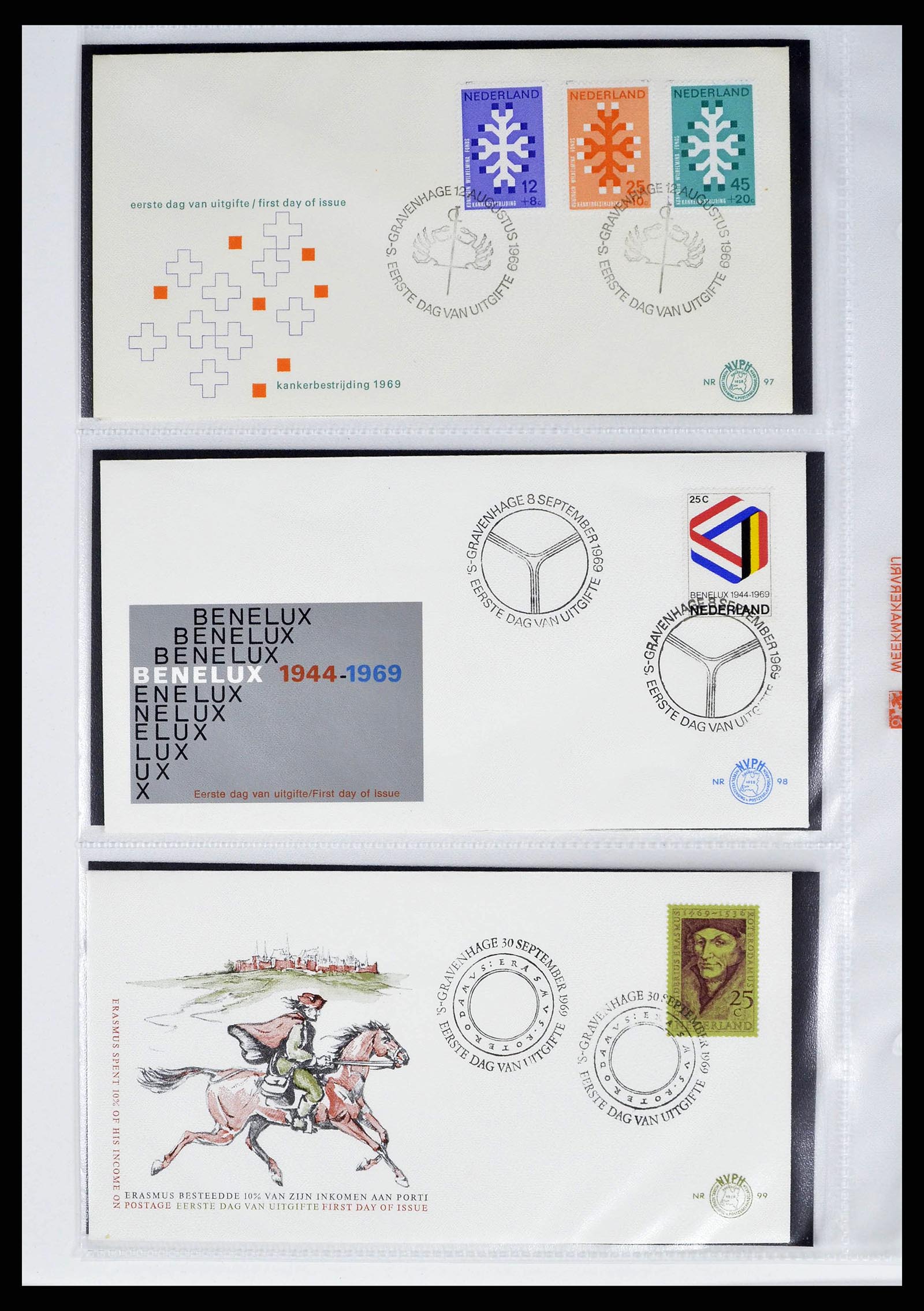 37821 0041 - Stamp collection 37821 Netherlands FDC's 1950-2012.