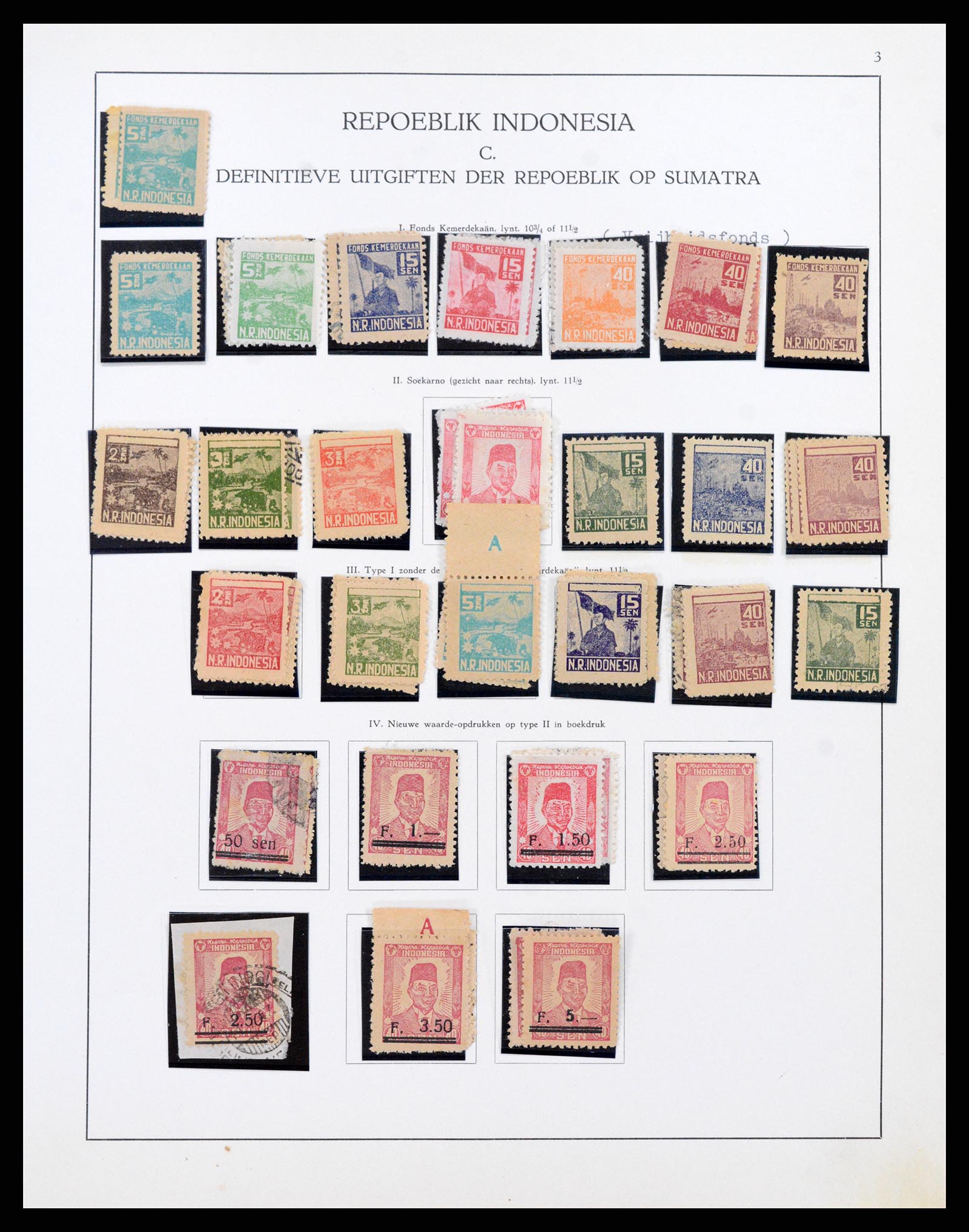 37825 004 - Stamp Collection 37825 Dutch Indies Japanese occupation/interim 1942-195