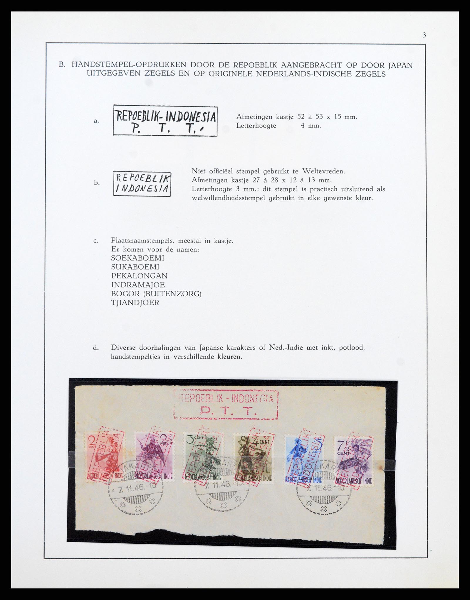 37825 011 - Stamp Collection 37825 Dutch Indies Japanese occupation/interim 1942-195