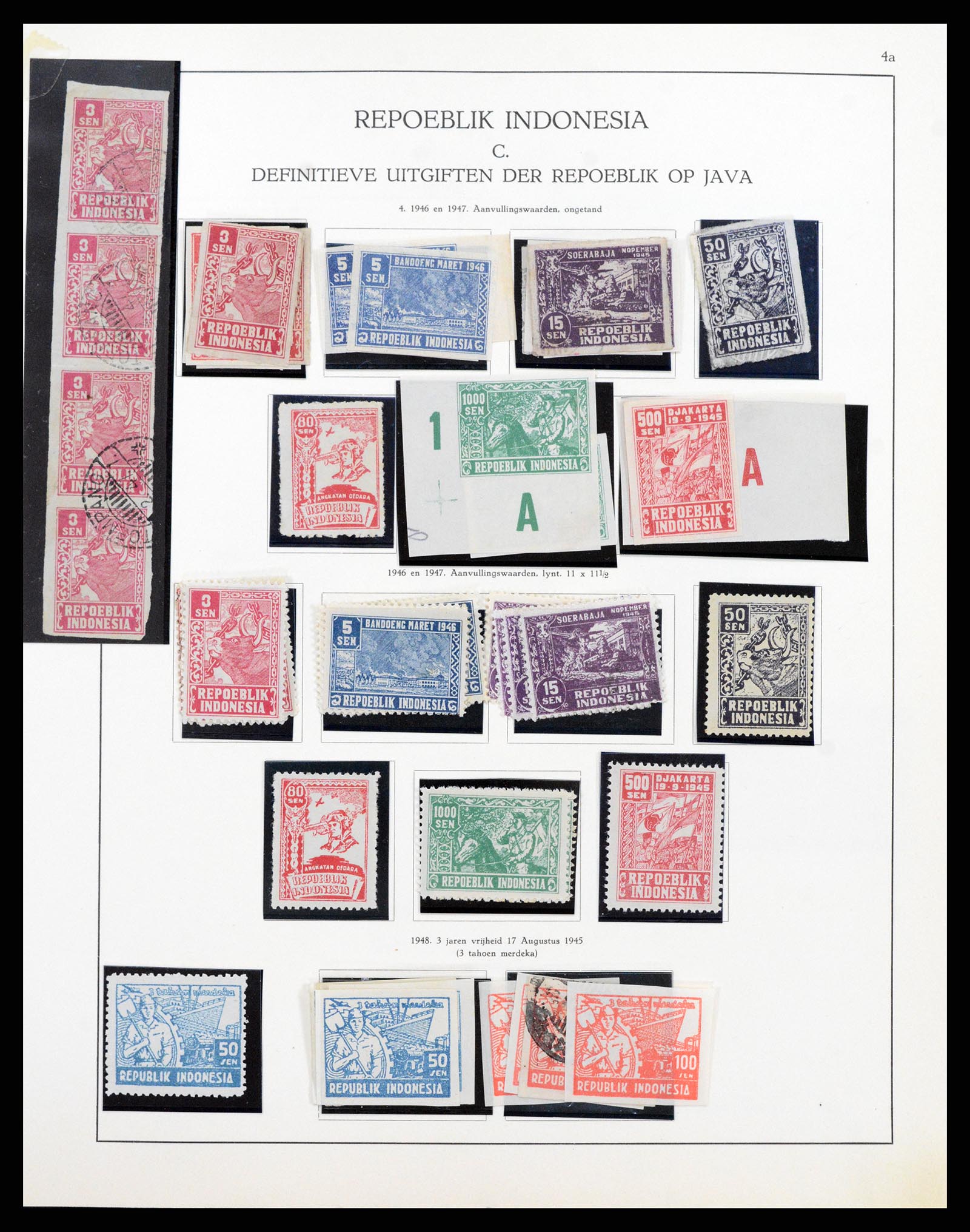 37825 014 - Stamp Collection 37825 Dutch Indies Japanese occupation/interim 1942-195