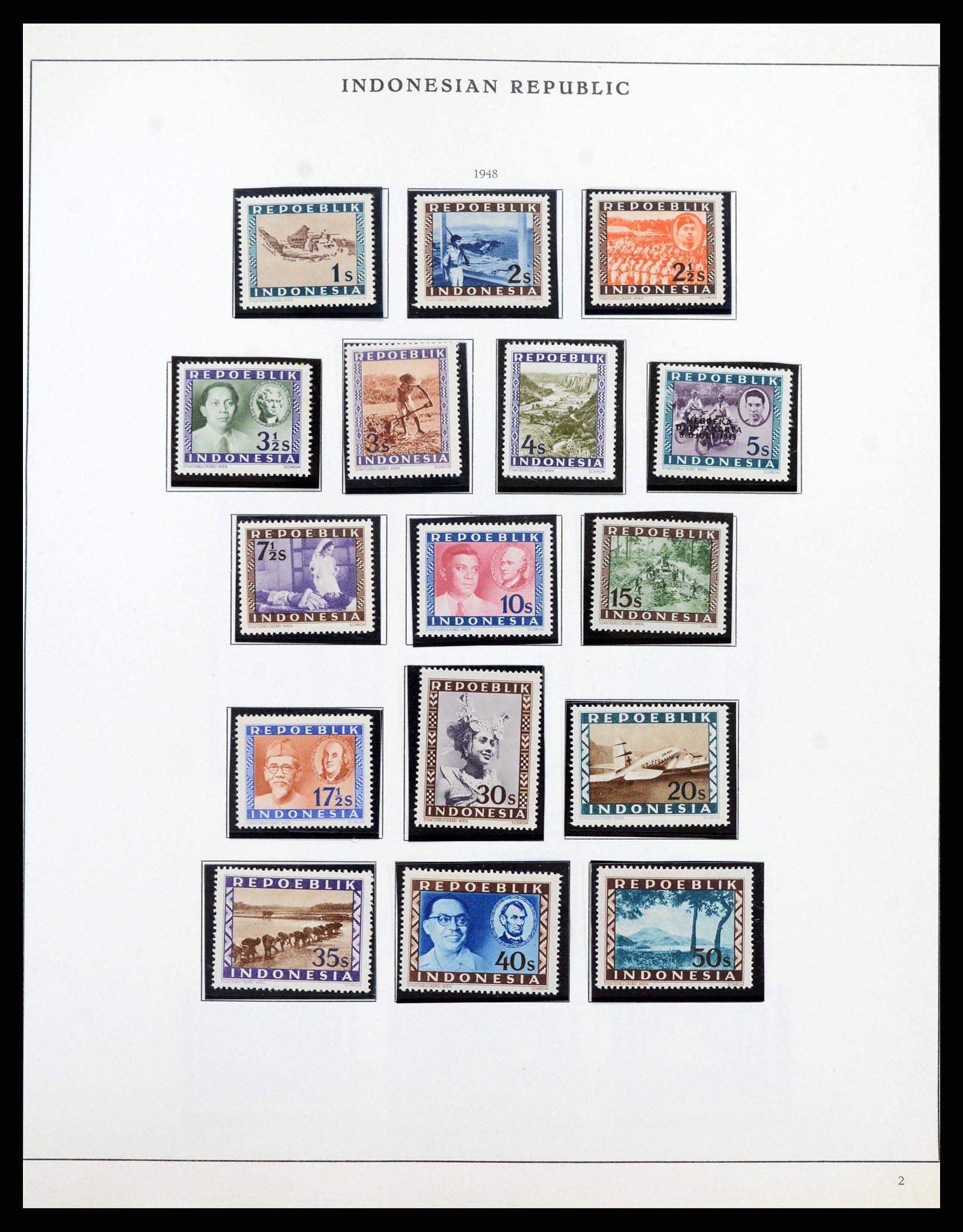 37825 016 - Stamp Collection 37825 Dutch Indies Japanese occupation/interim 1942-195