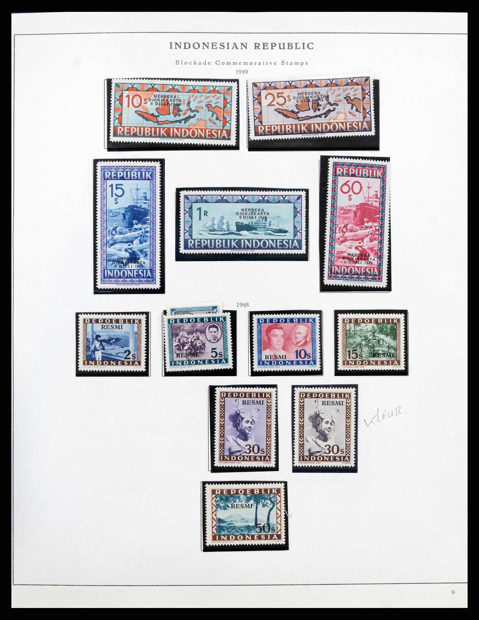 37825 023 - Postzegelverzameling 37825 Nederlands Indië Jap. Bezetting/interim 19