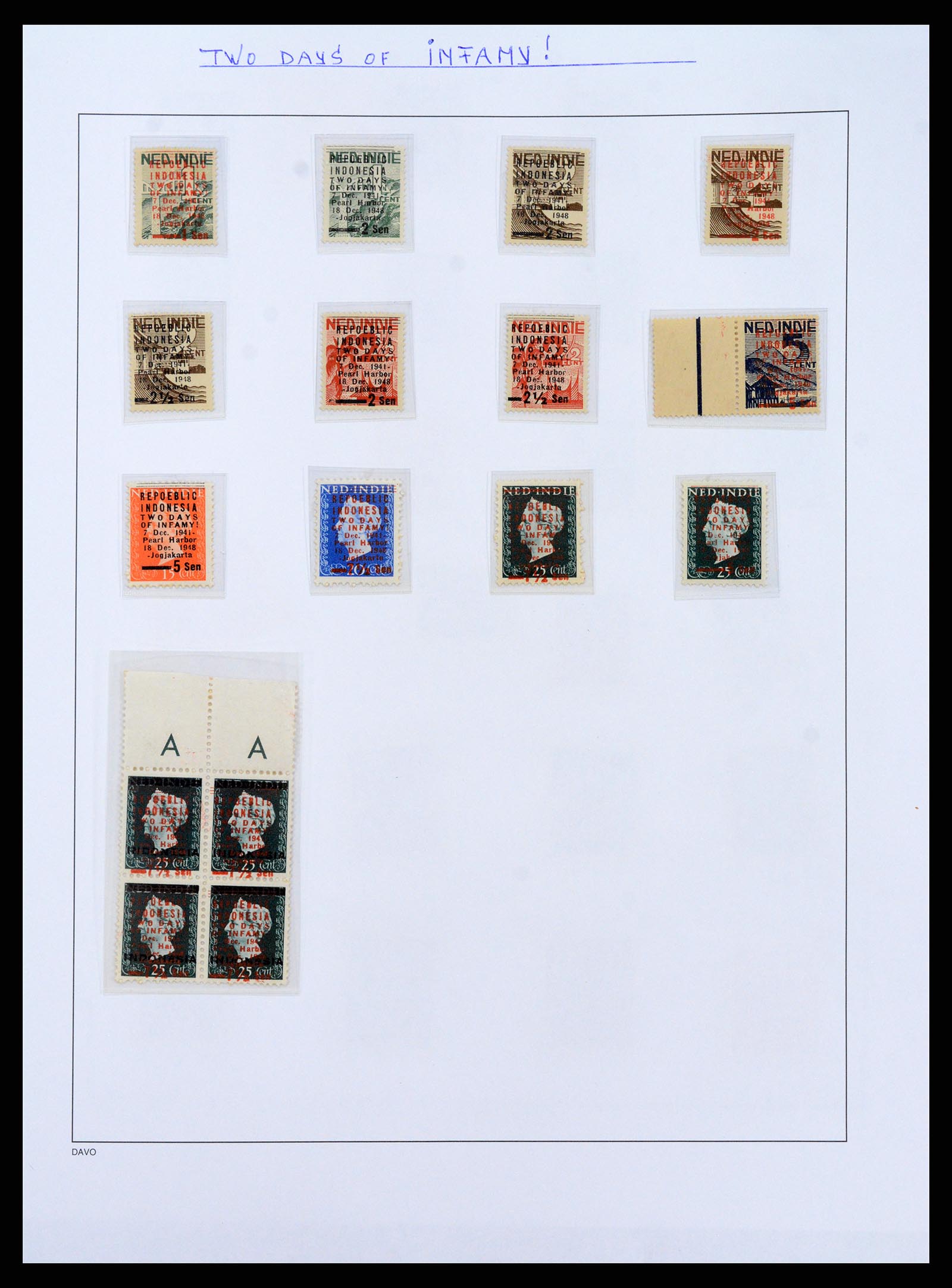 37825 092 - Postzegelverzameling 37825 Nederlands Indië Jap. Bezetting/interim 19