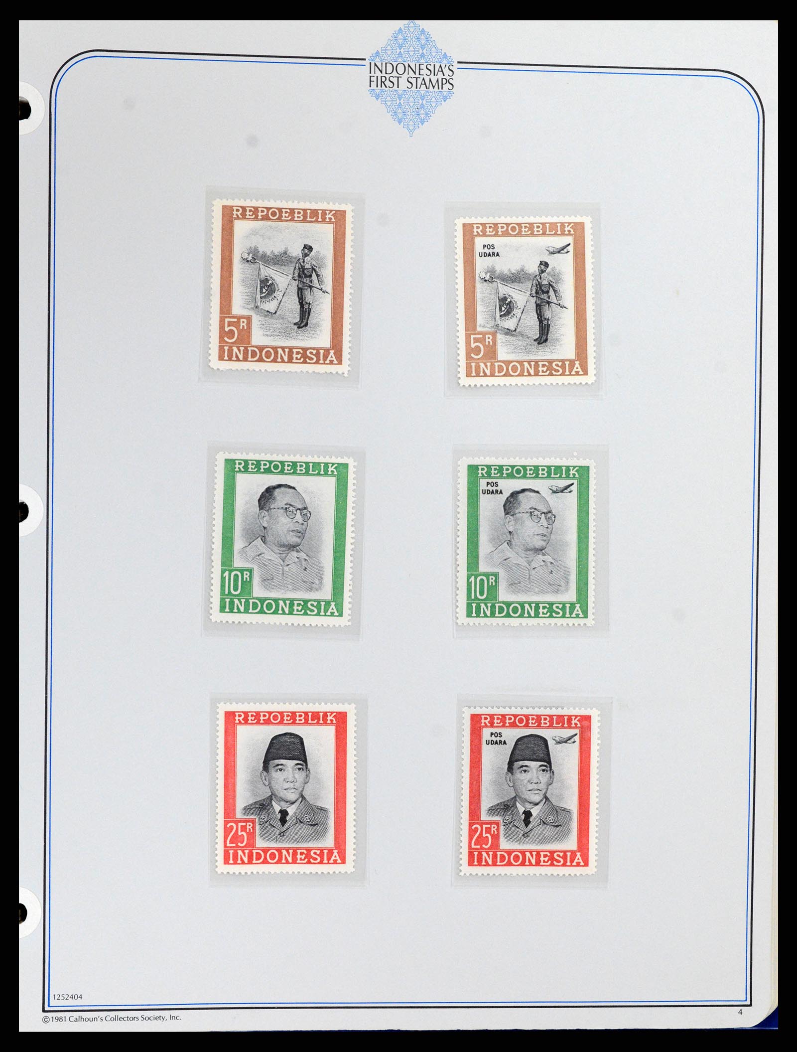 37826 004 - Postzegelverzameling 37826 Indonesië Weense drukken 1947-1949.