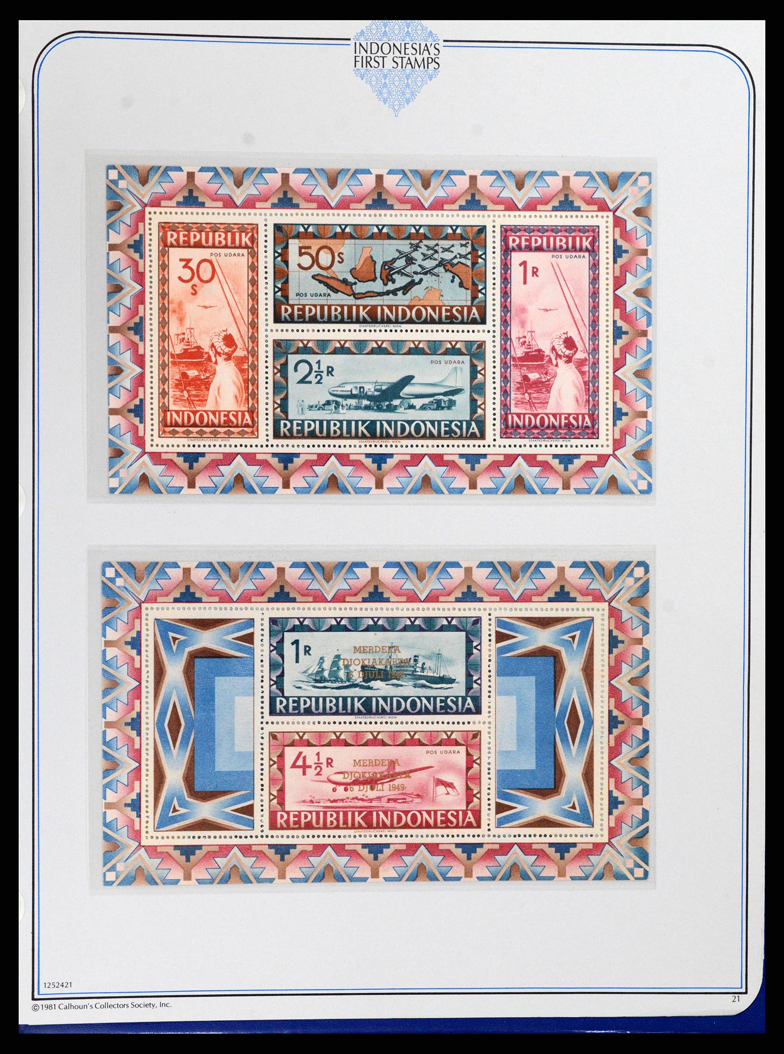 37826 021 - Stamp Collection 37826 Indonesia Vienna printings 1947-1949.