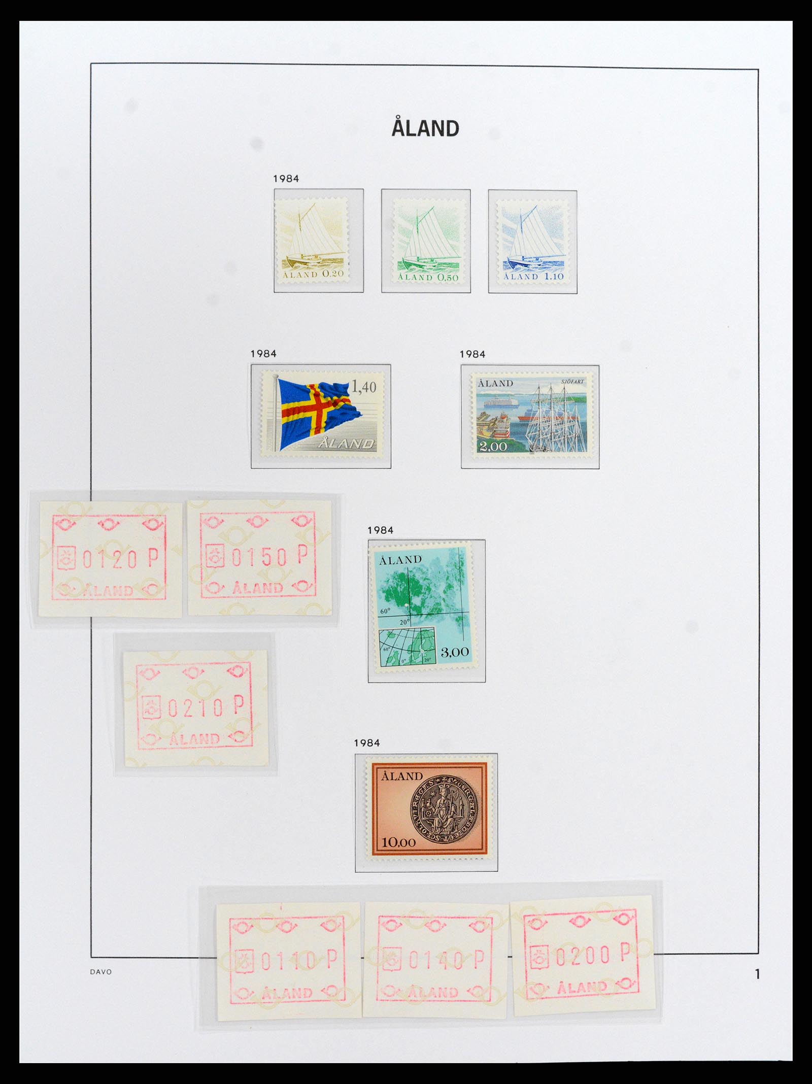 37827 001 - Stamp Collection 37827 Aland 1984-2016.