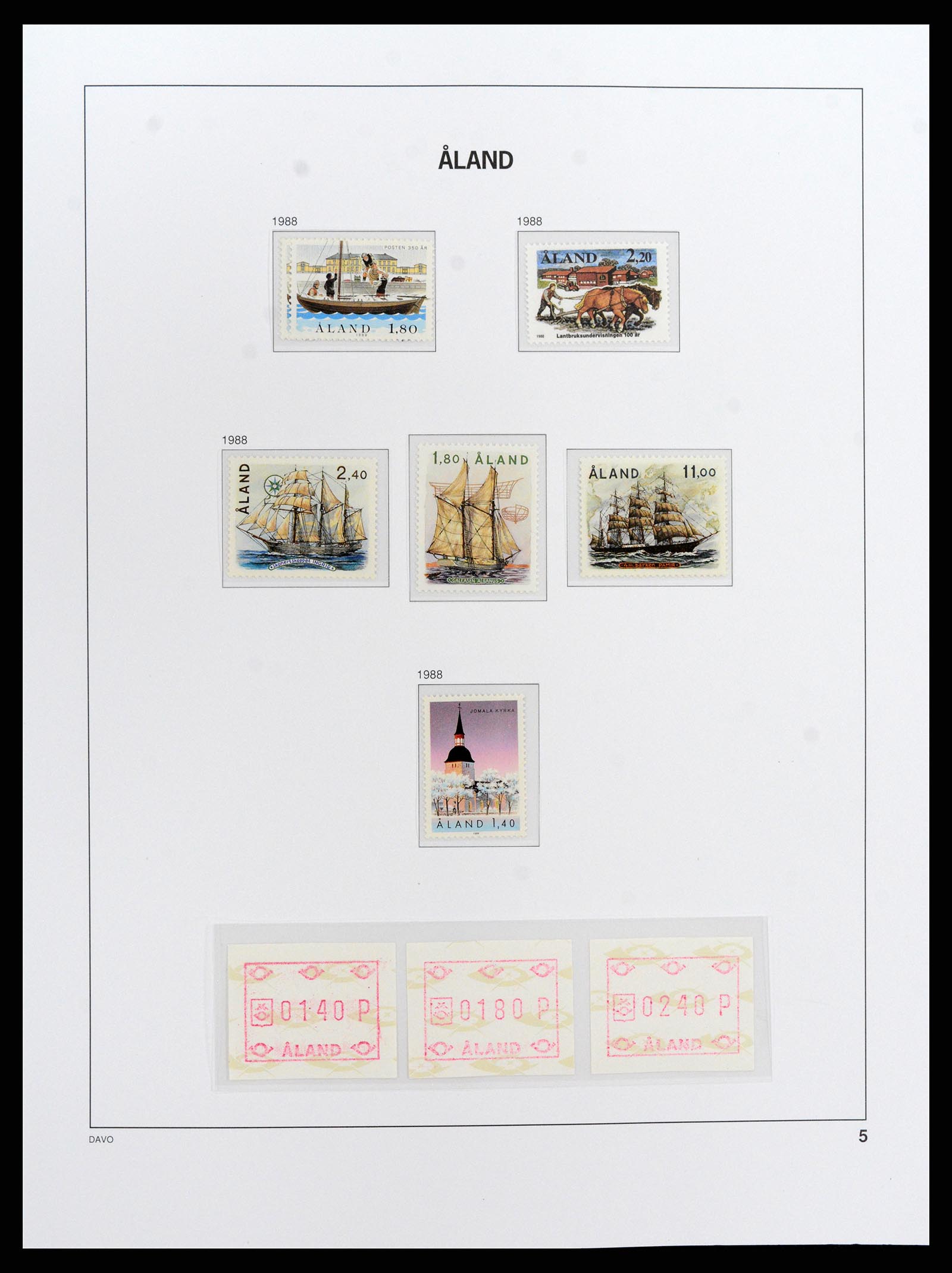 37827 005 - Stamp Collection 37827 Aland 1984-2016.