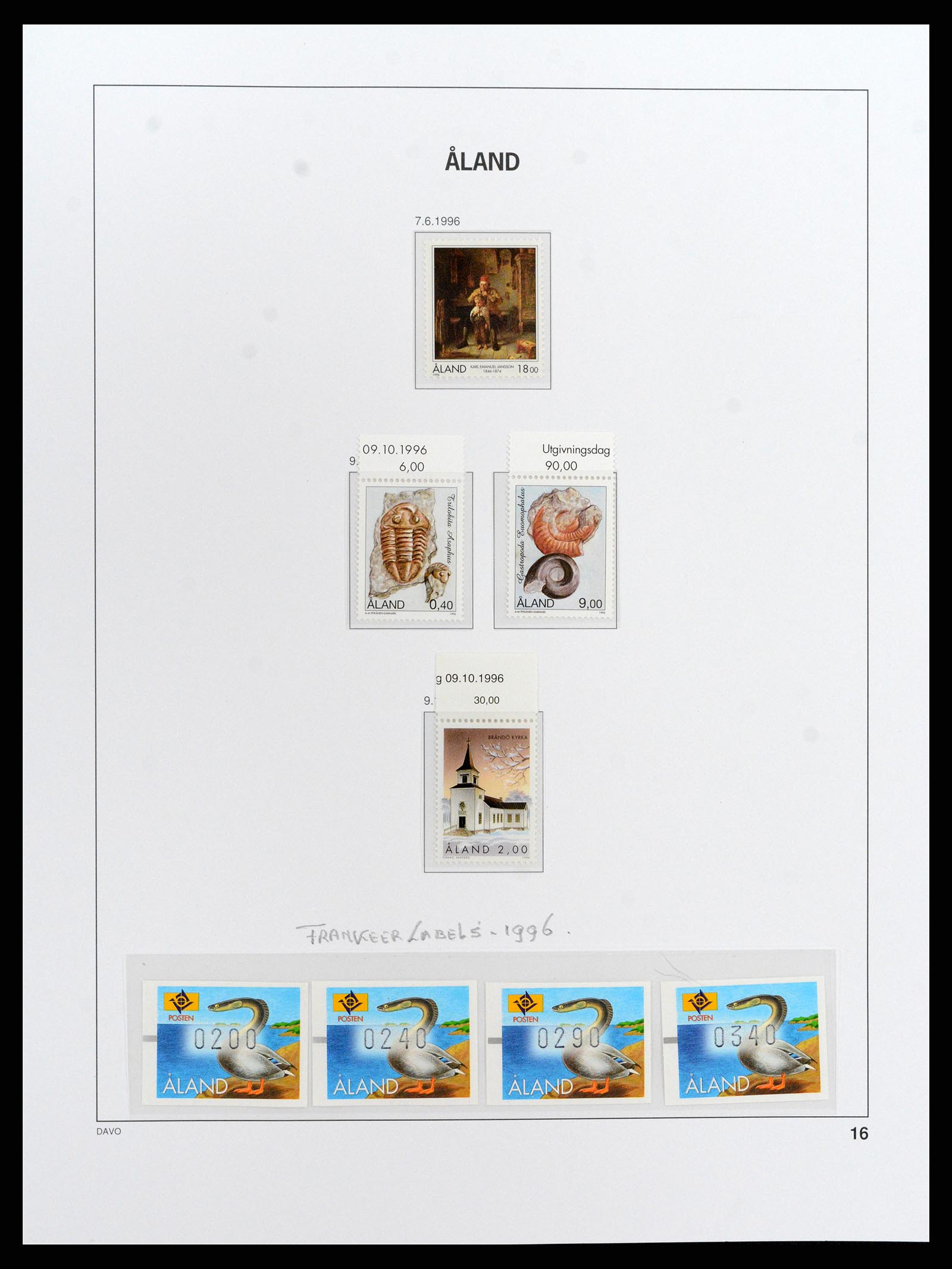 37827 021 - Postzegelverzameling 37827 Aland 1984-2016.