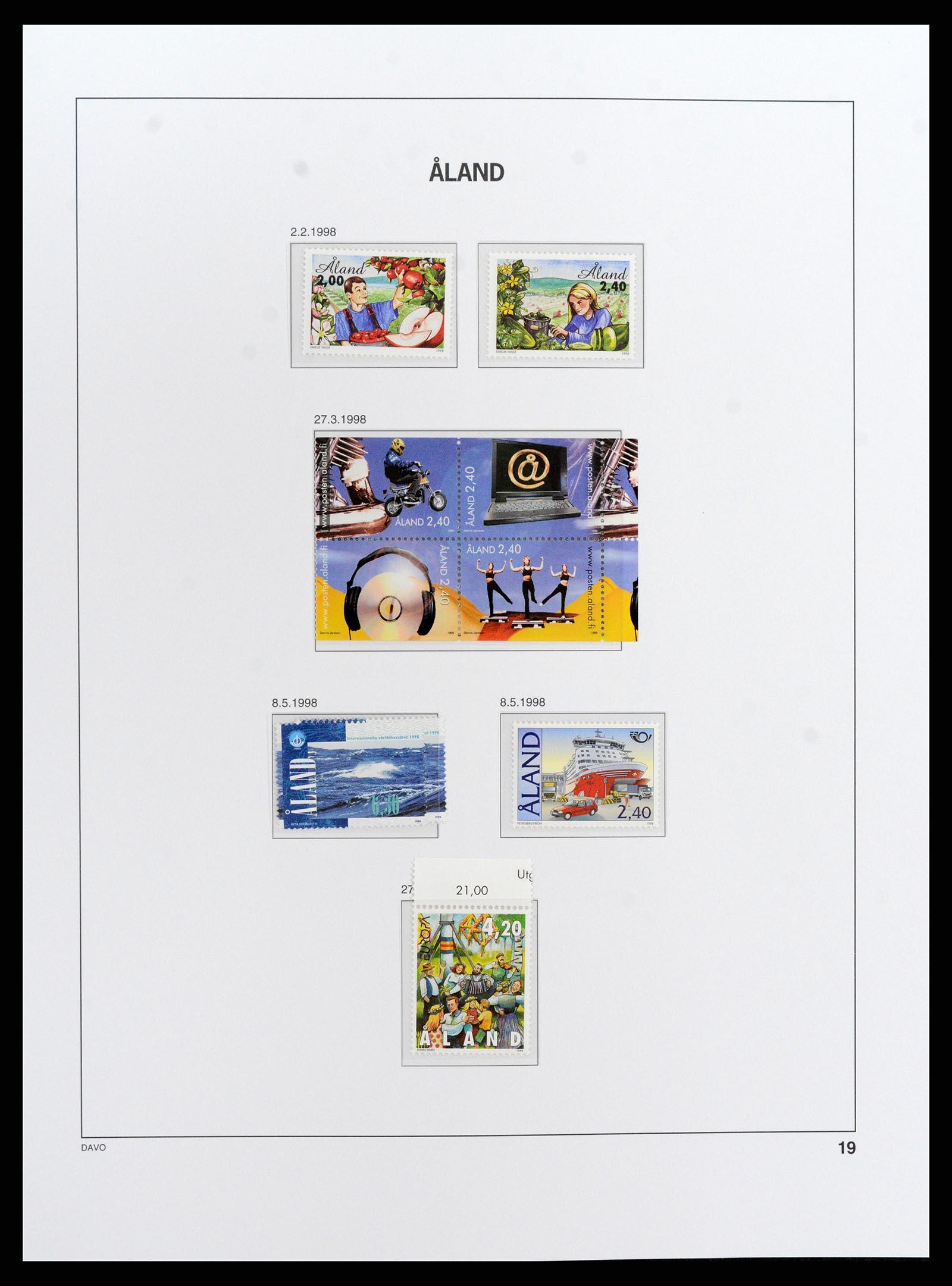 37827 027 - Postzegelverzameling 37827 Aland 1984-2016.