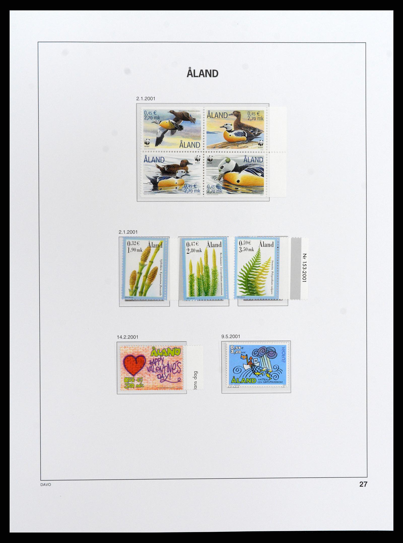 37827 040 - Postzegelverzameling 37827 Aland 1984-2016.