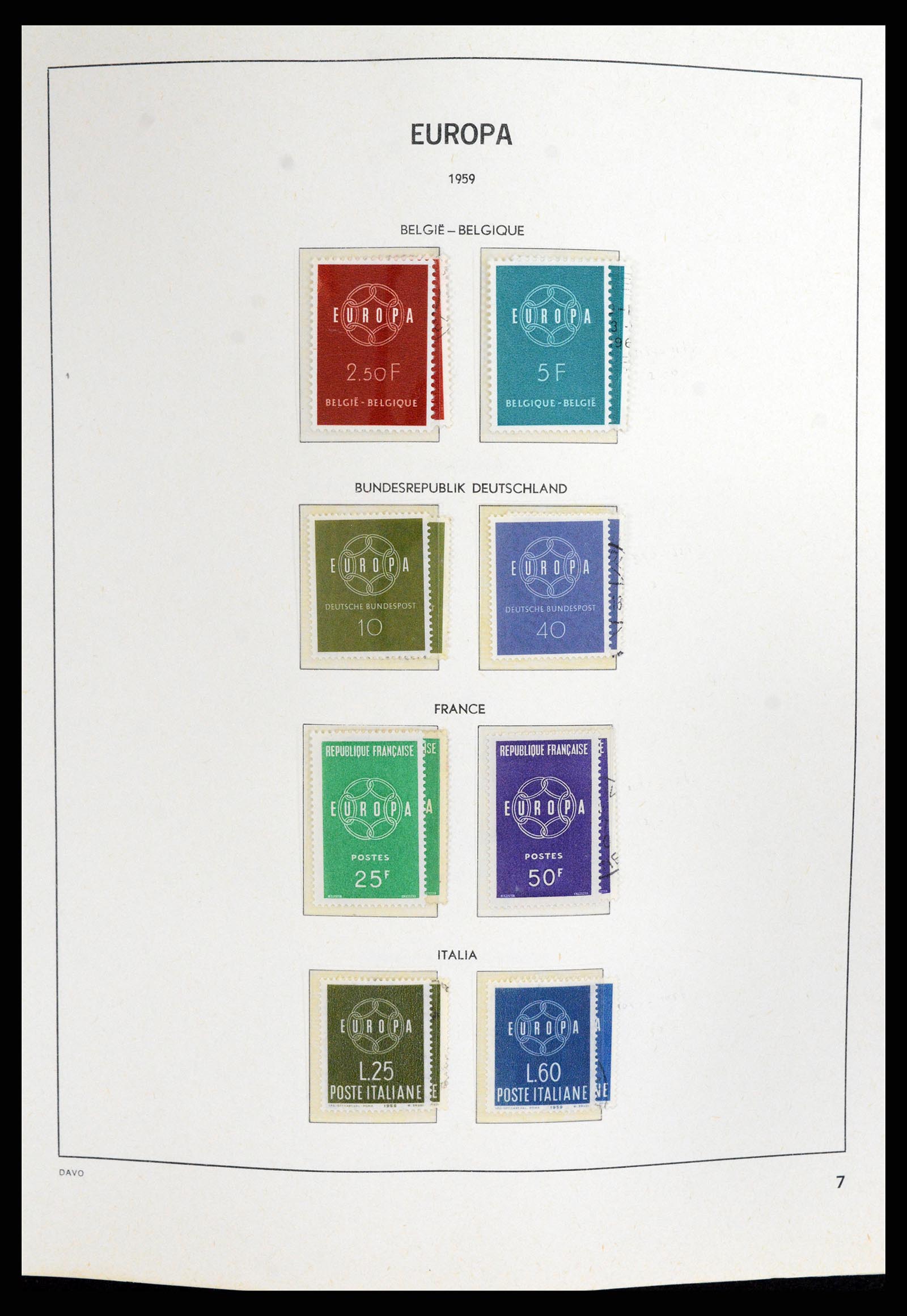 37828 007 - Postzegelverzameling 37828 Europa CEPT 1936-1986.
