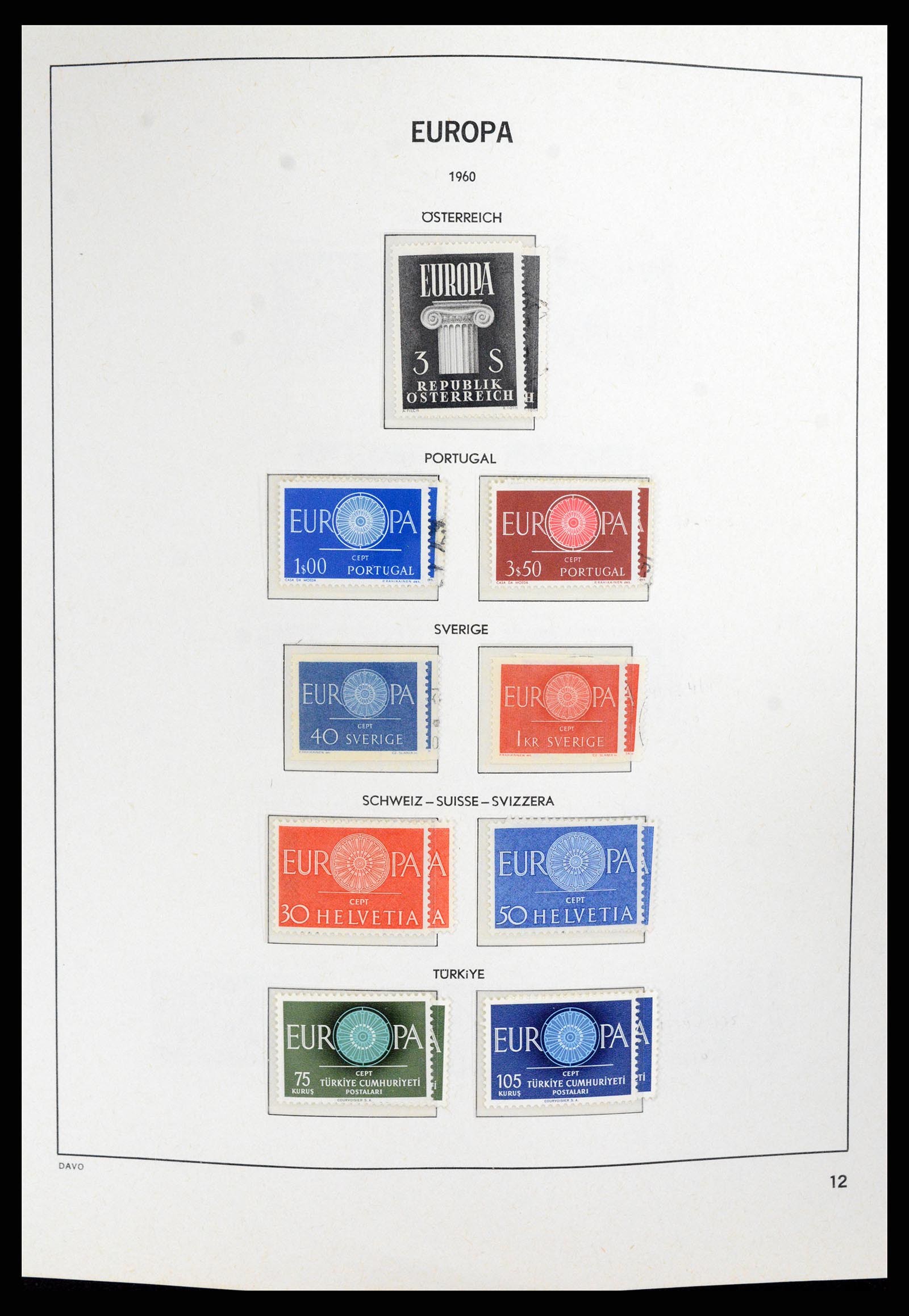 37828 012 - Postzegelverzameling 37828 Europa CEPT 1936-1986.