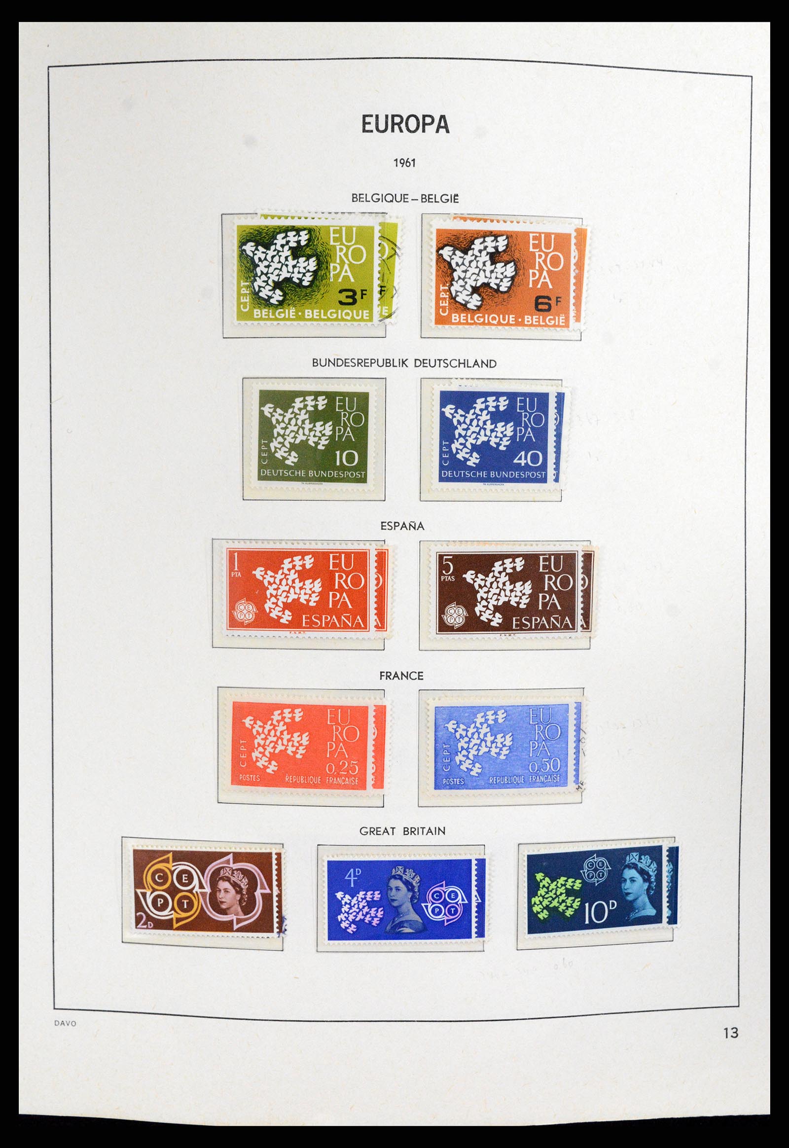 37828 013 - Postzegelverzameling 37828 Europa CEPT 1936-1986.