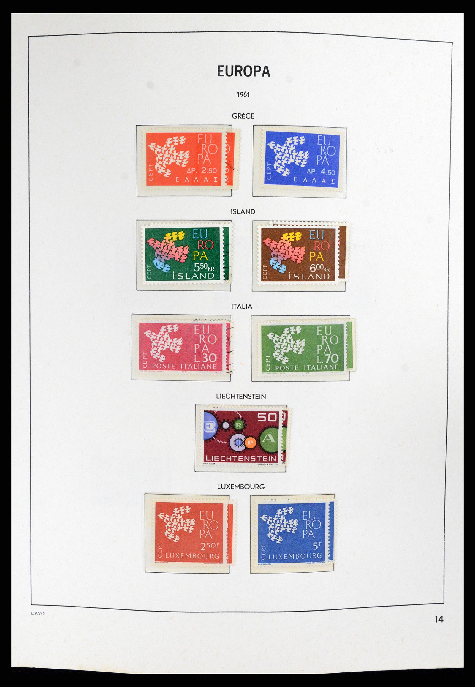 37828 014 - Postzegelverzameling 37828 Europa CEPT 1936-1986.