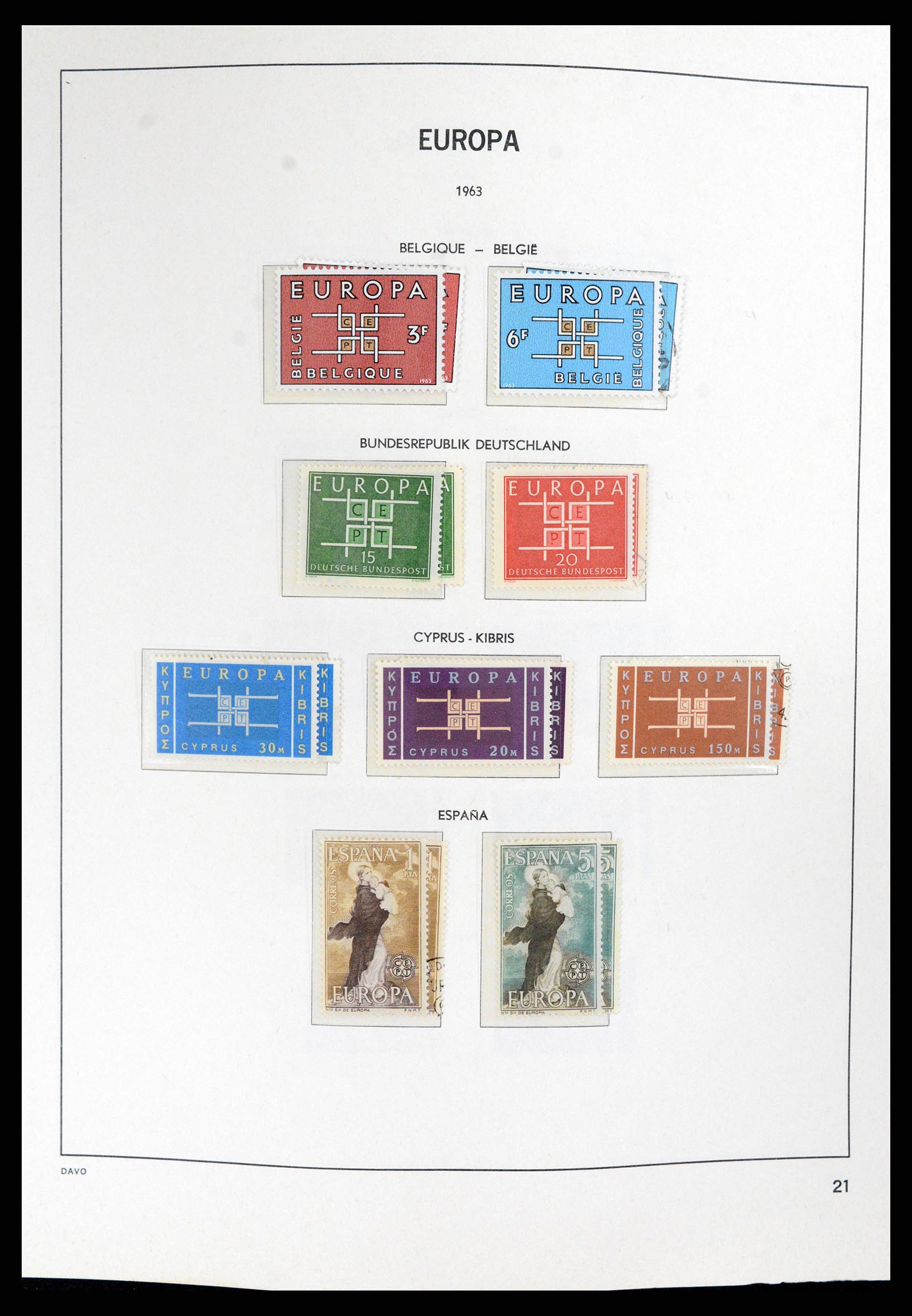 37828 021 - Postzegelverzameling 37828 Europa CEPT 1936-1986.