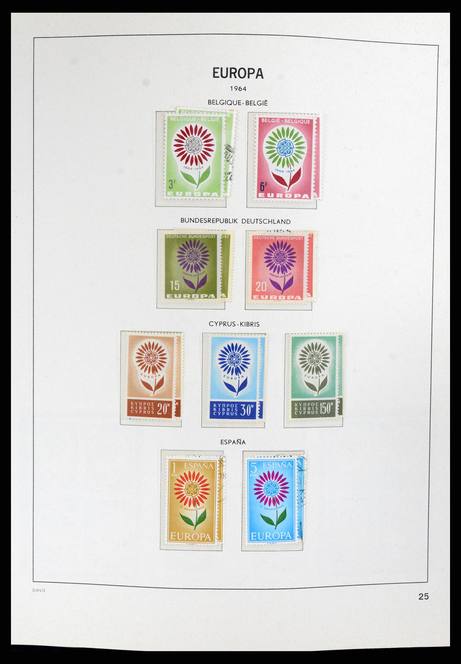 37828 025 - Postzegelverzameling 37828 Europa CEPT 1936-1986.